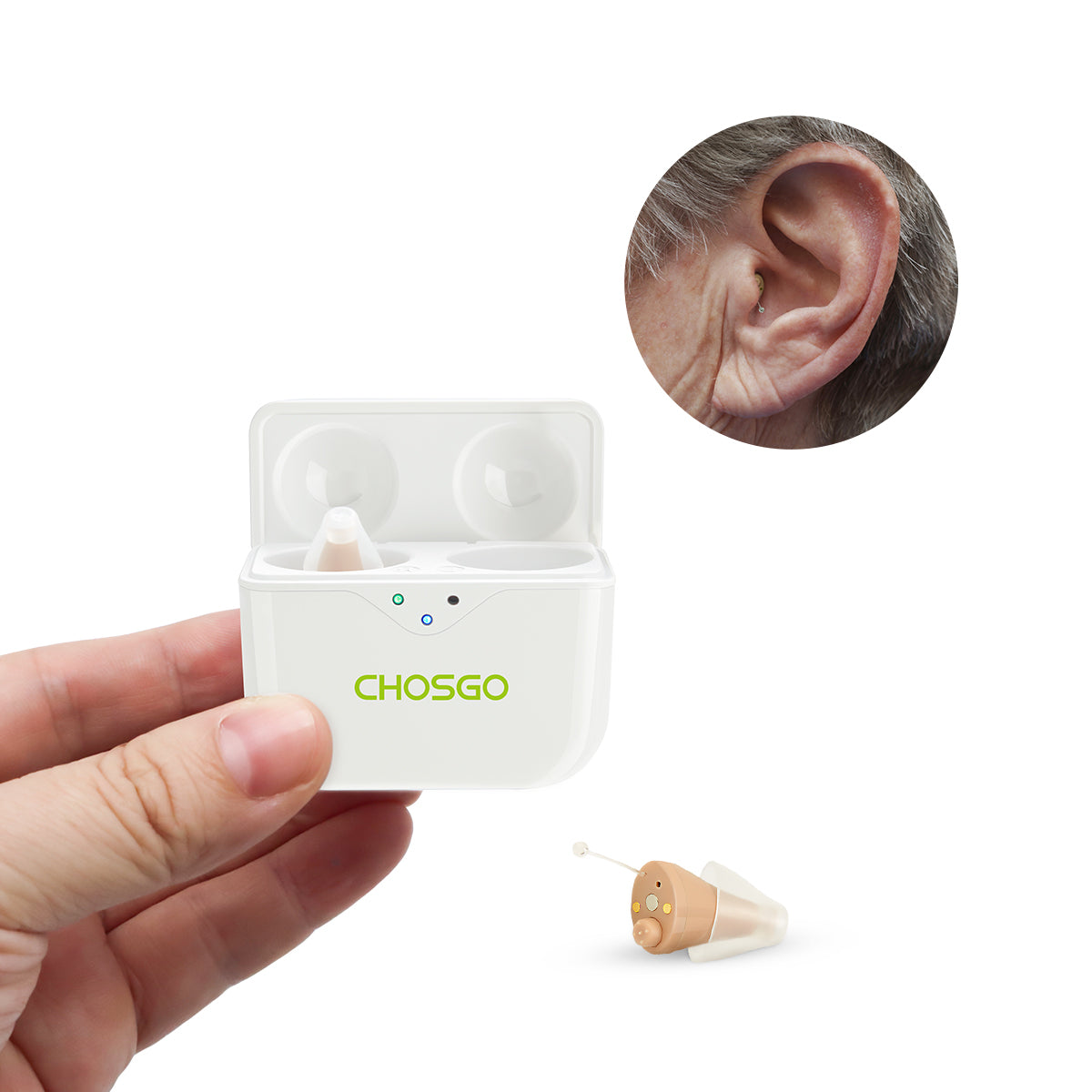 SmartR Pro Smallest Rechargeable OTC CIC Hearing Aids with AI Noise Reduction-6