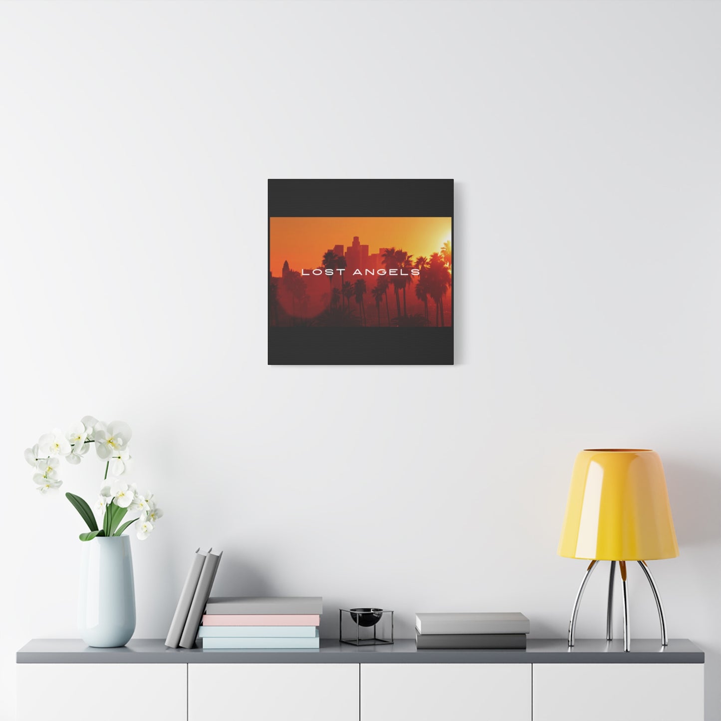 Lost Angels Wall Art Canvas | Sunset Cityscape Print, Home Decor, Gift for Art Lovers, Modern Living Room, California Vibe