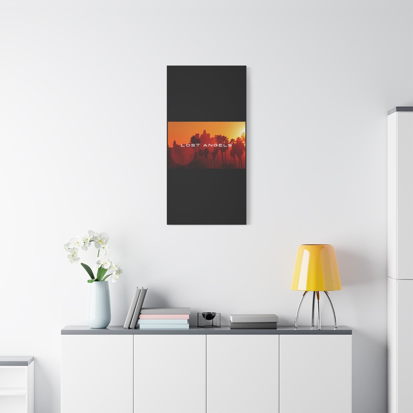 Lost Angels Wall Art Canvas | Sunset Cityscape Print, Home Decor, Gift for Art Lovers, Modern Living Room, California Vibe