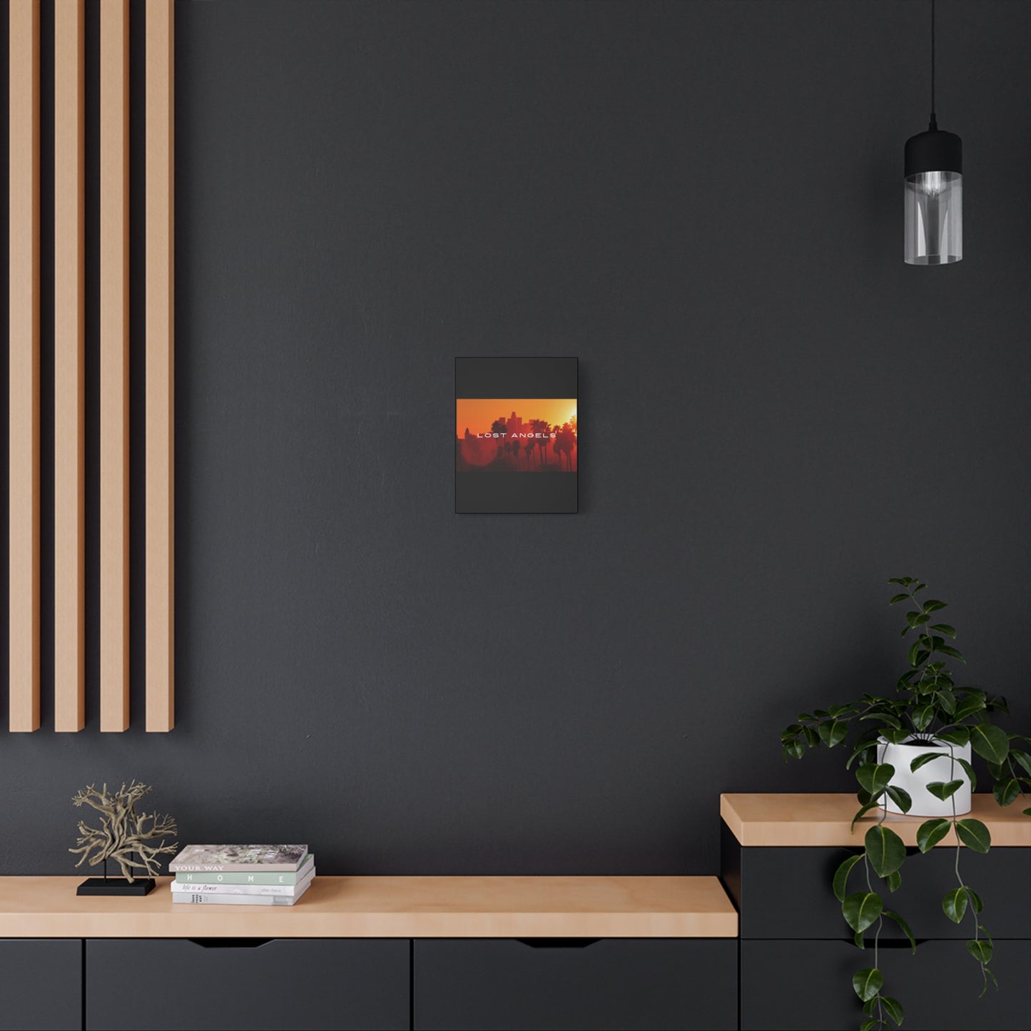 Lost Angels Wall Art Canvas | Sunset Cityscape Print, Home Decor, Gift for Art Lovers, Modern Living Room, California Vibe