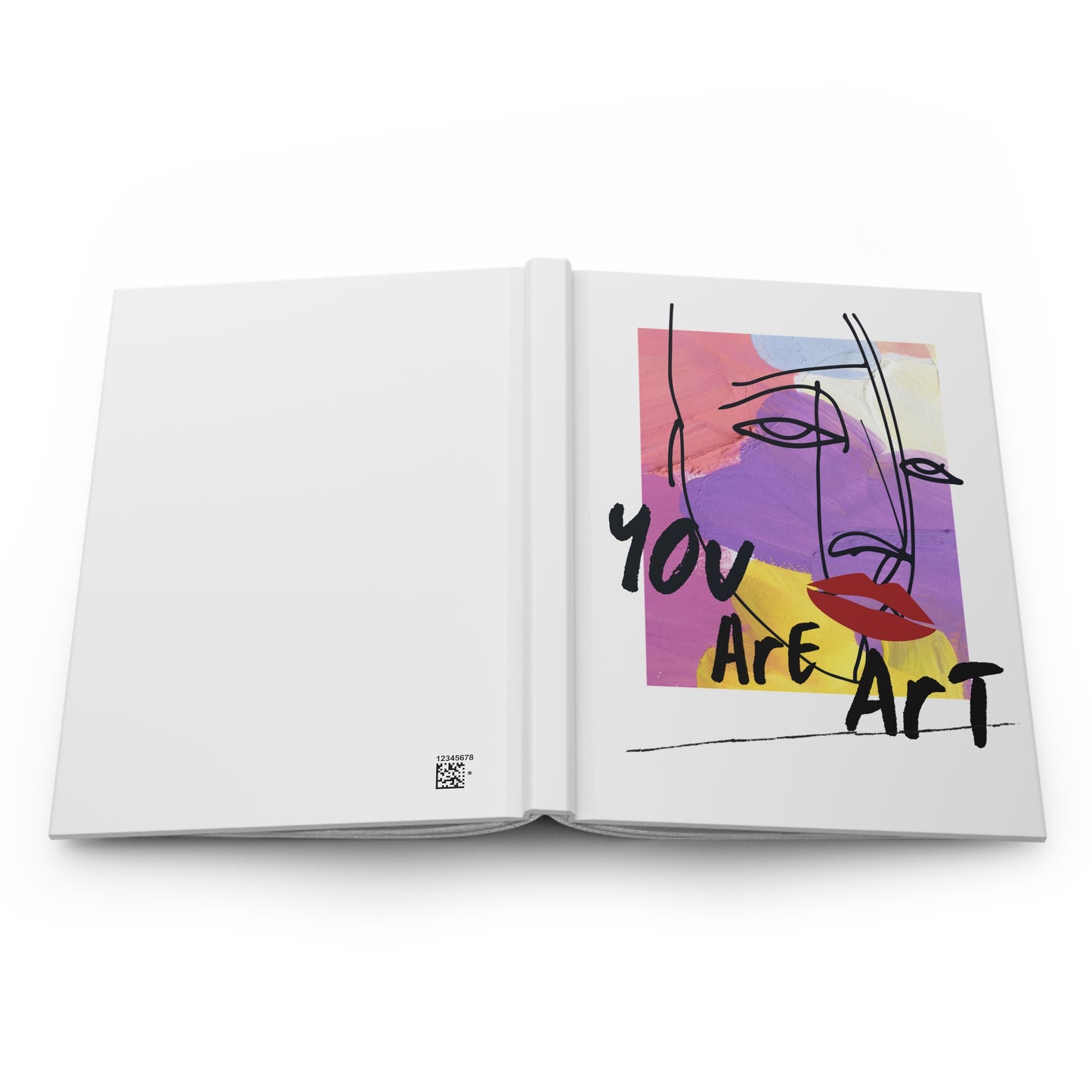 Hardcover Journal - You Are Art, Inspirational Notebook, Gift for Artists, Creative Writing Journal, Modern Art Stationery