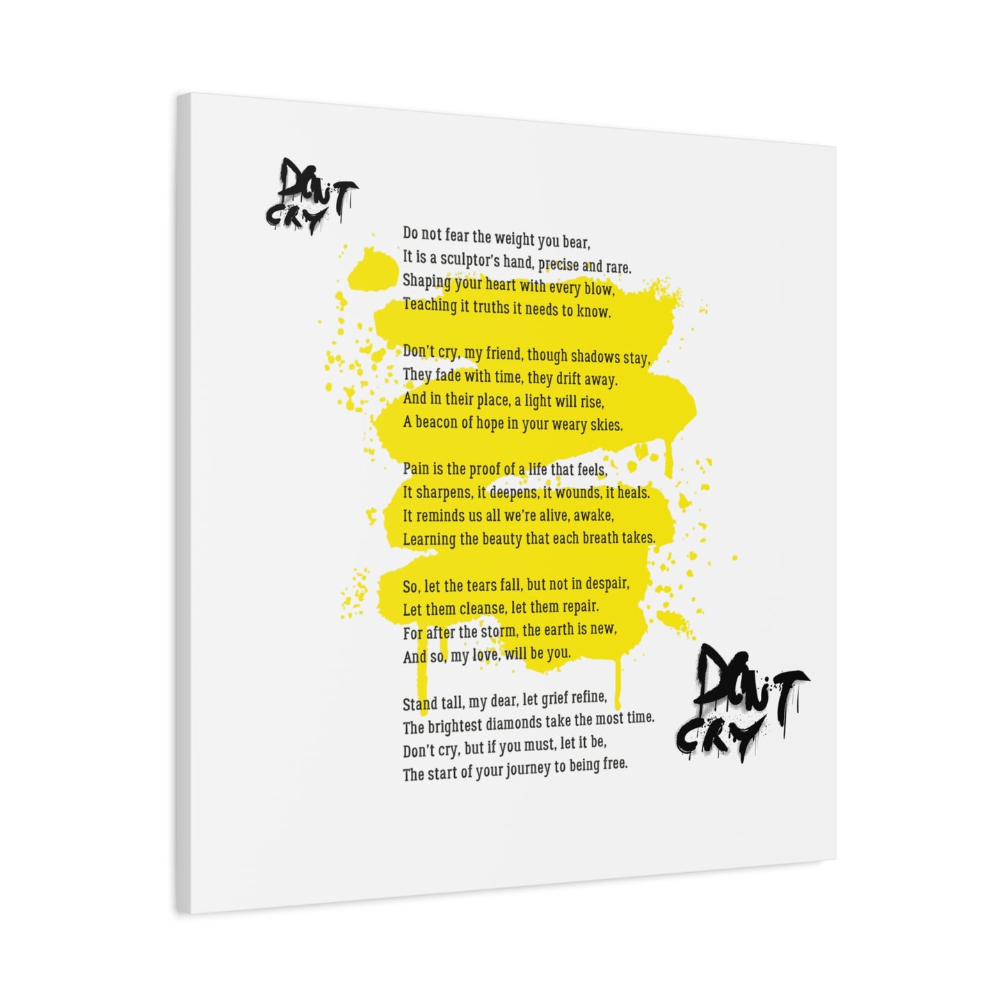 Inspirational Canvas Wall Art, Motivational Decor, Positive Quote, Home Office Wall Hanging, Unique Gift Idea, Modern Art Print
