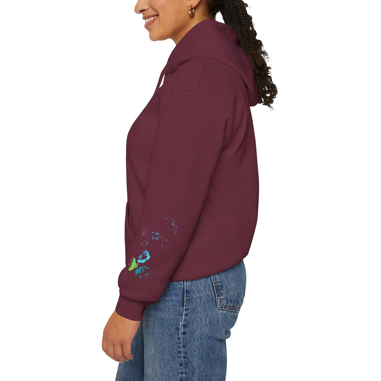 Colorful Dance Hoodie for Creative Spirits, Cozy Unisex Hooded Sweatshirt, Perfect for Parties, Dance Classes, Gifts