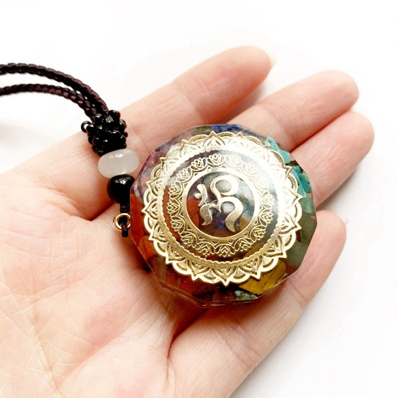 Epoxy synthetic handmade necklace
