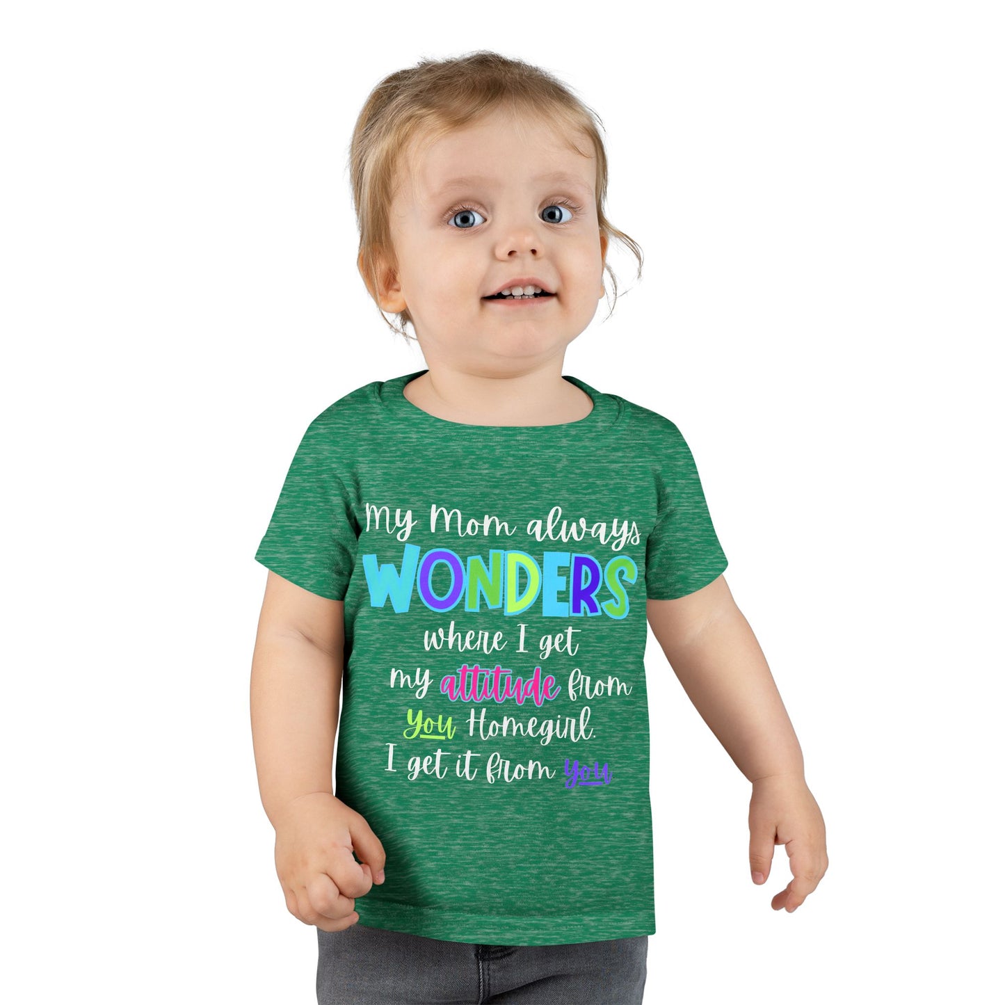 Toddler T-Shirt - My Mom Always Wonders, Cute Kids Tee, Birthday Gift, Baby Shower Gift, Fun Attitude Shirt