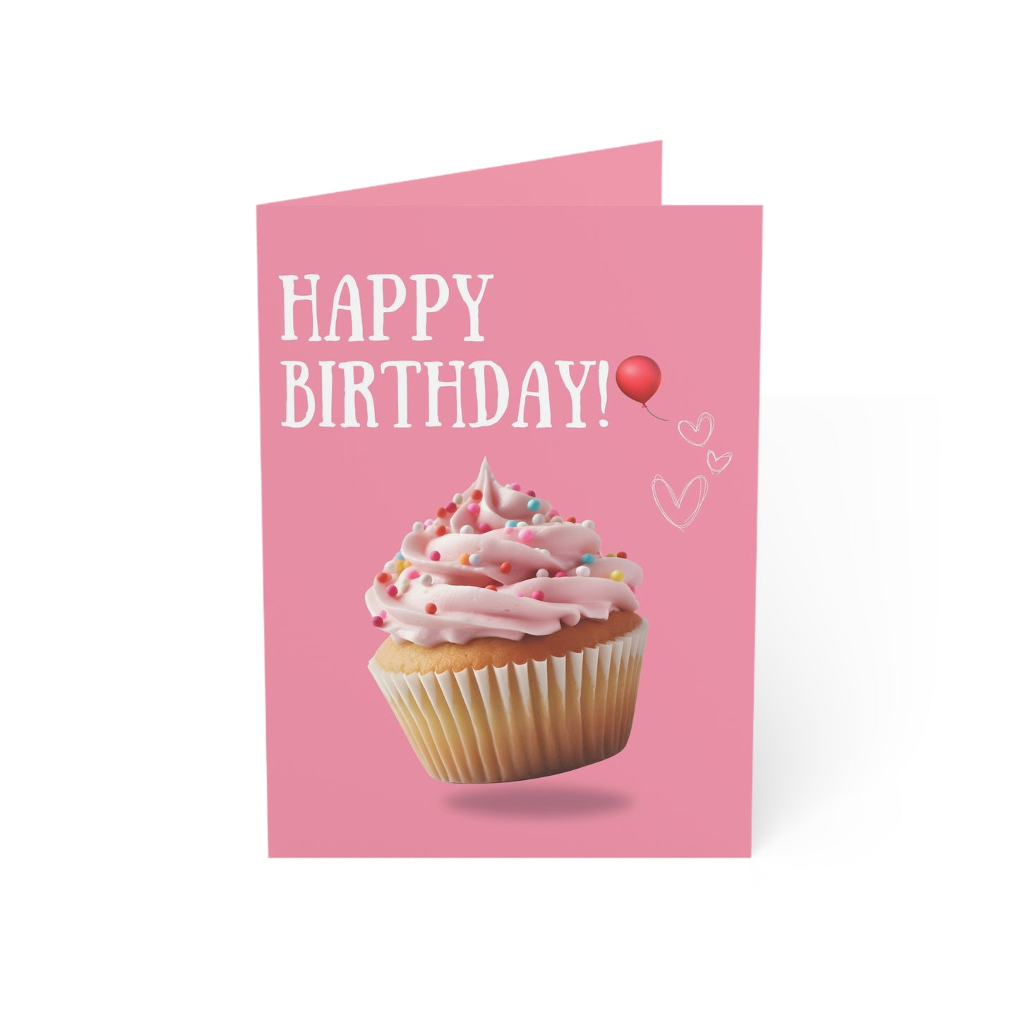 Happy Birthday Cupcake Greeting Cards - Festive Celebration Cards for Parties, Love Notes, Birthday Wishes, Stationery Set