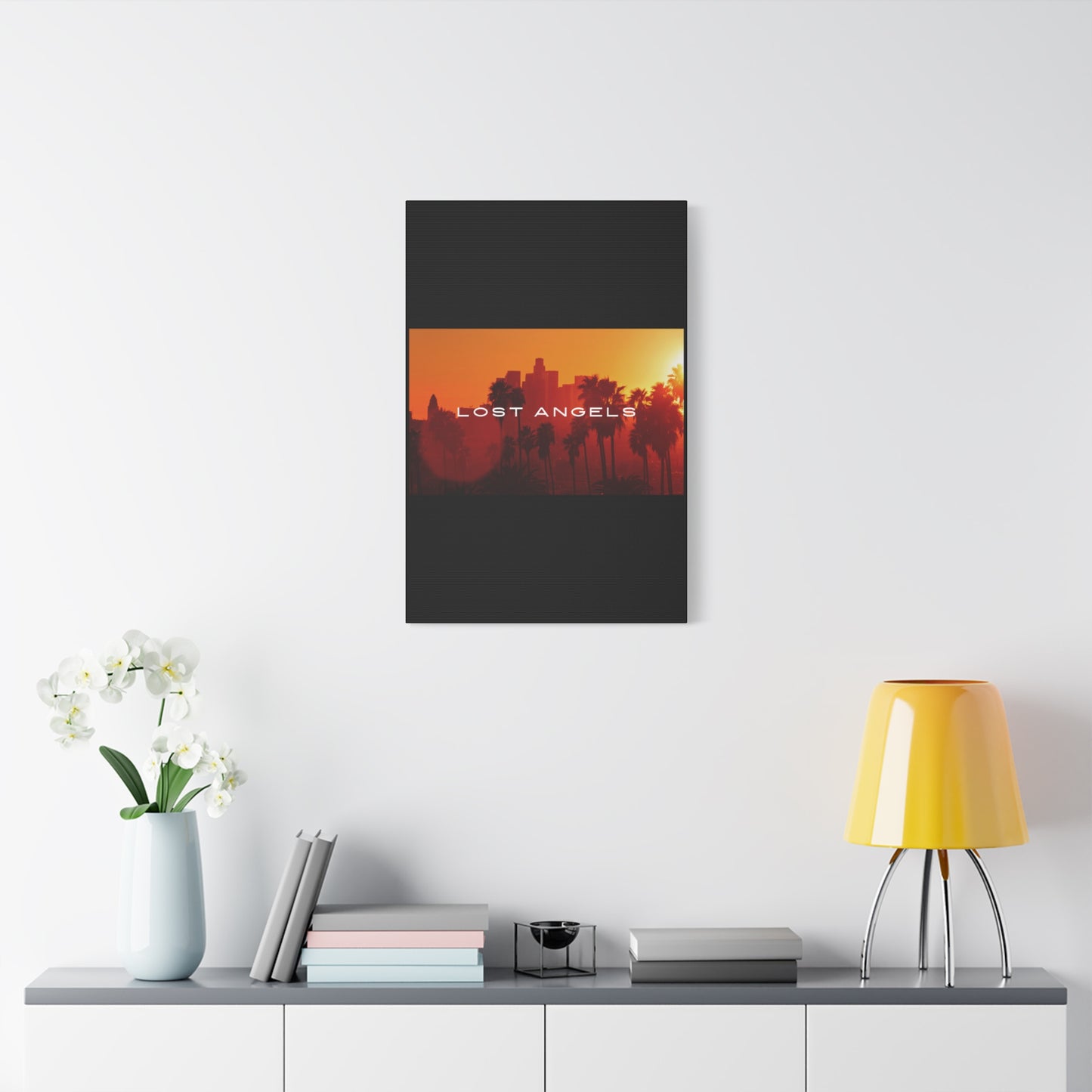 Lost Angels Wall Art Canvas | Sunset Cityscape Print, Home Decor, Gift for Art Lovers, Modern Living Room, California Vibe