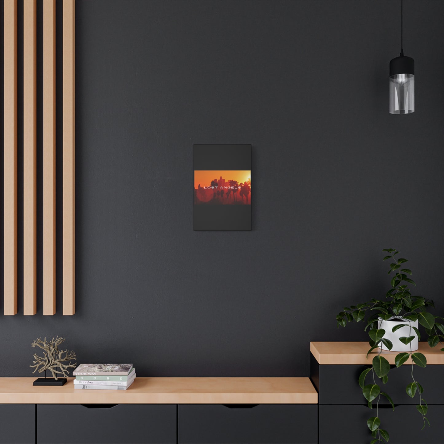 Lost Angels Wall Art Canvas | Sunset Cityscape Print, Home Decor, Gift for Art Lovers, Modern Living Room, California Vibe