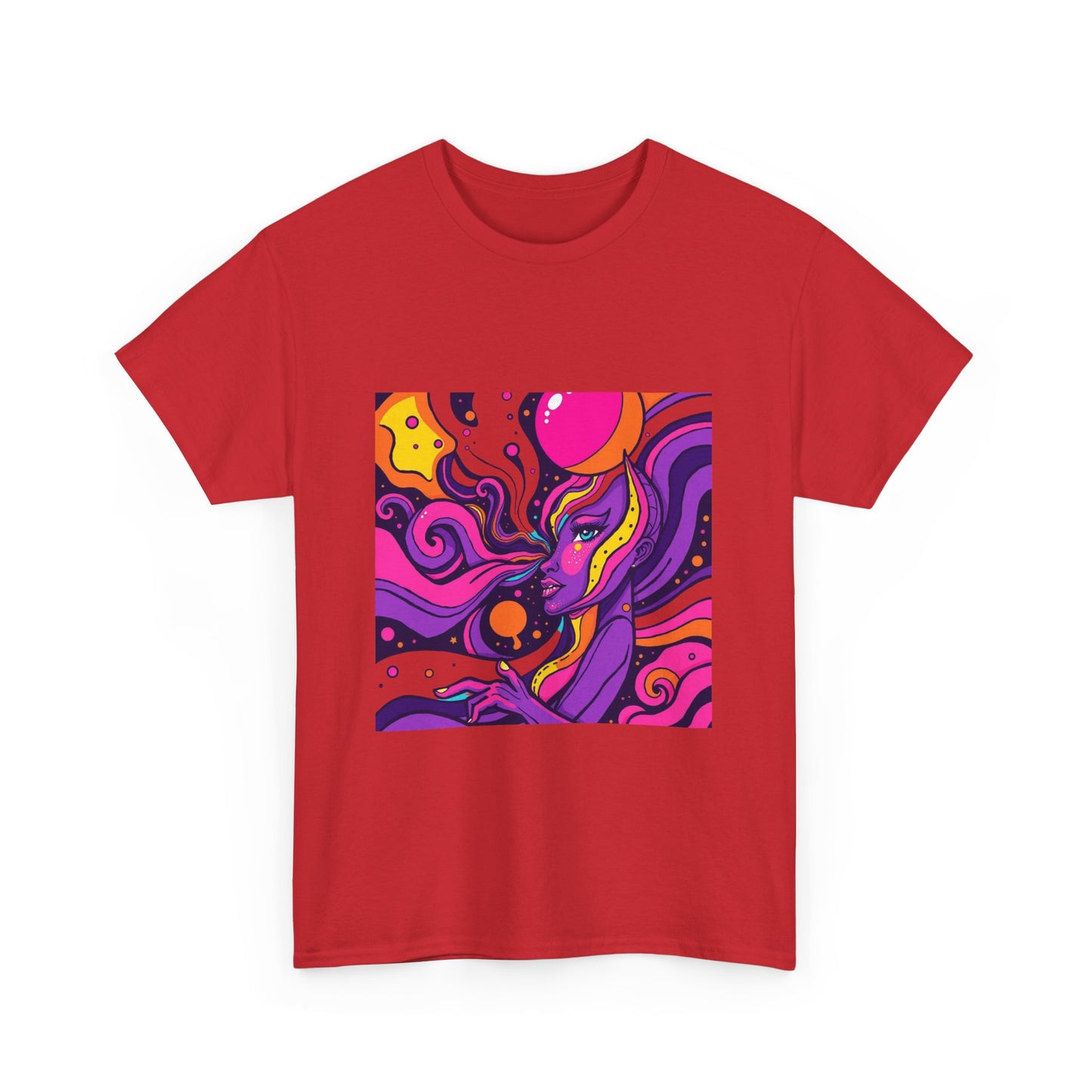 Vibrant Psychedelic Art Tee, Bohemian Graphic T-Shirt, Unisex Cotton Tee, Fashionable Casual Wear, Perfect Gift for Art Lovers