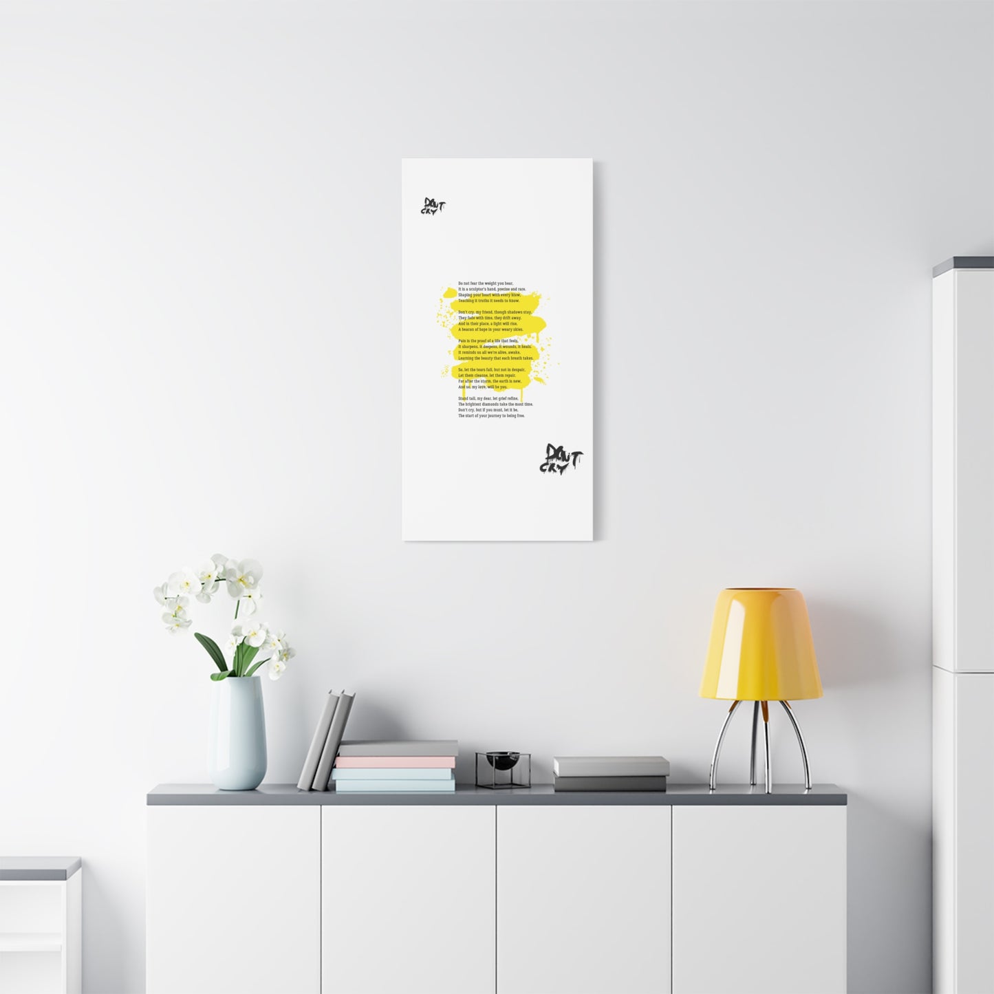 Inspirational Canvas Wall Art, Motivational Decor, Positive Quote, Home Office Wall Hanging, Unique Gift Idea, Modern Art Print