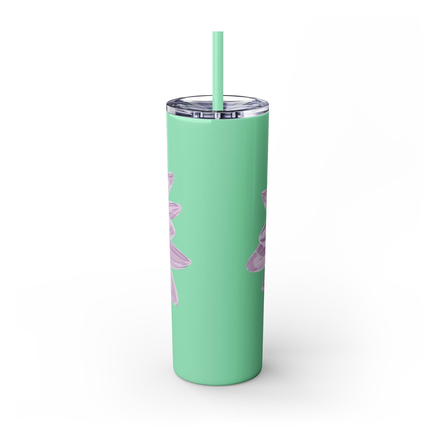 Floral Skinny Tumbler, 20oz - Stylish Drinkware for Home, Office, Gifts, Party Favors, Spring Decor