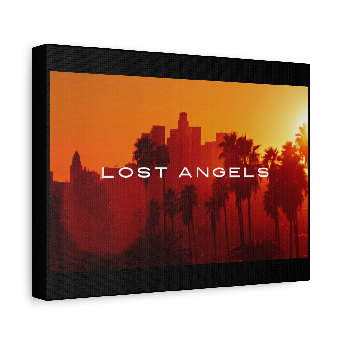 Lost Angels Wall Art Canvas | Sunset Cityscape Print, Home Decor, Gift for Art Lovers, Modern Living Room, California Vibe