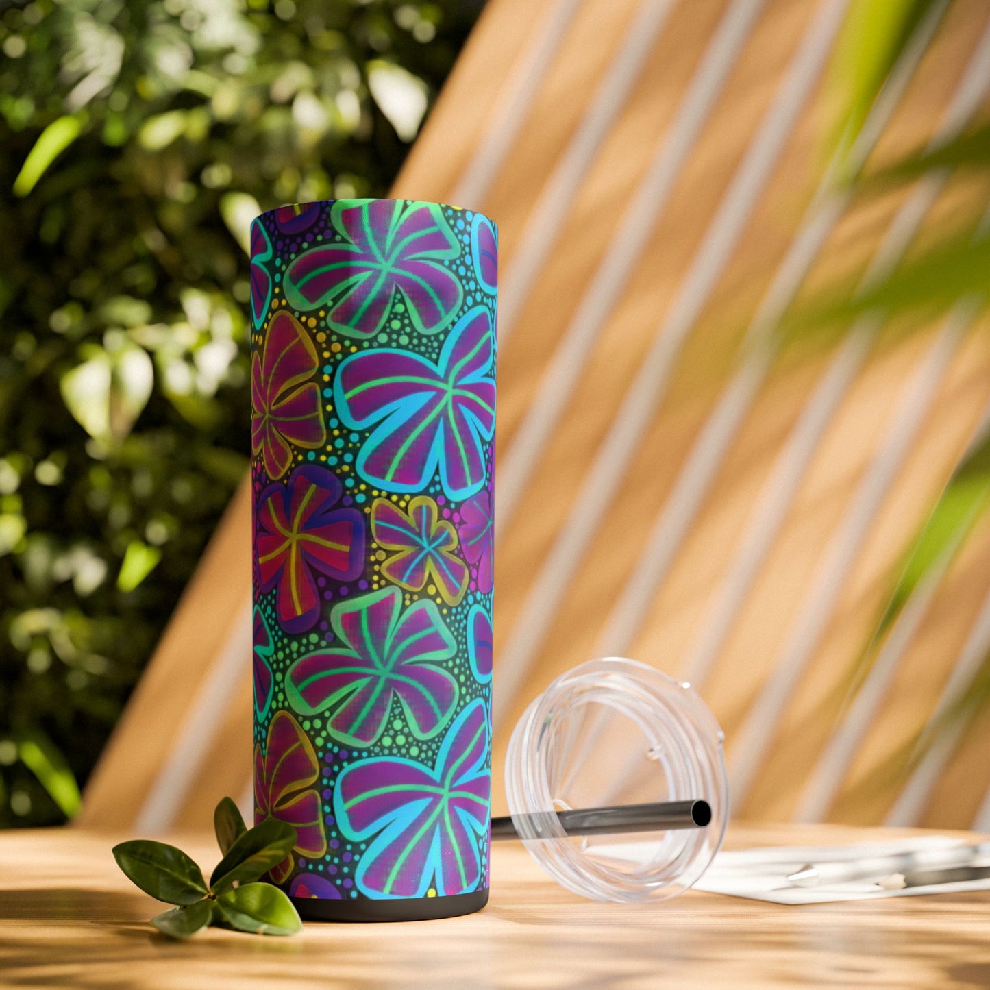 Pastel Butterfly Tumbler, 20oz Drinkware, Spring Decor, Cute Gift for Her, Eco-Friendly Cup, Floral Water Bottle