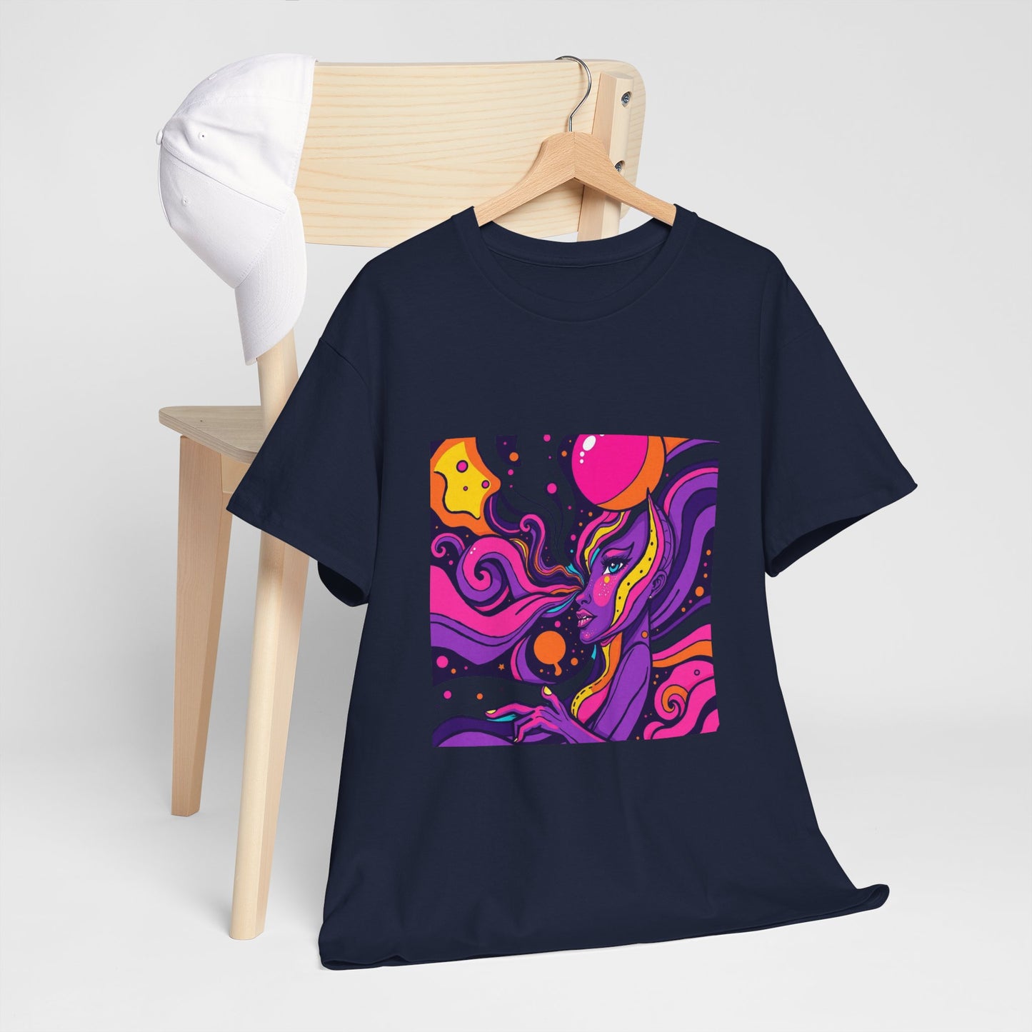 Vibrant Psychedelic Art Tee, Bohemian Graphic T-Shirt, Unisex Cotton Tee, Fashionable Casual Wear, Perfect Gift for Art Lovers