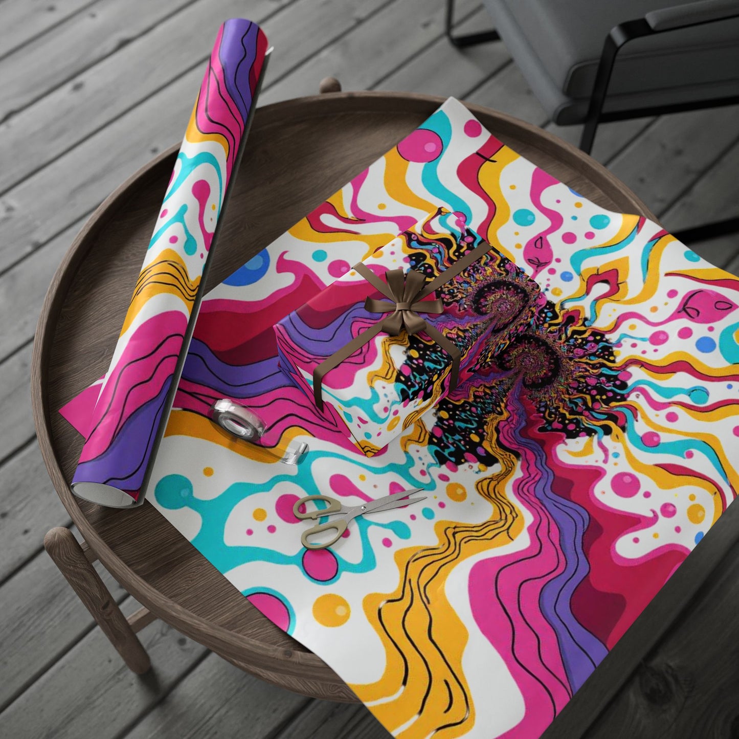 Vibrant Wrapping Paper Rolls - Colorful Gift Wrap for All Occasions, Birthday, Holidays, DIY Projects, Crafting