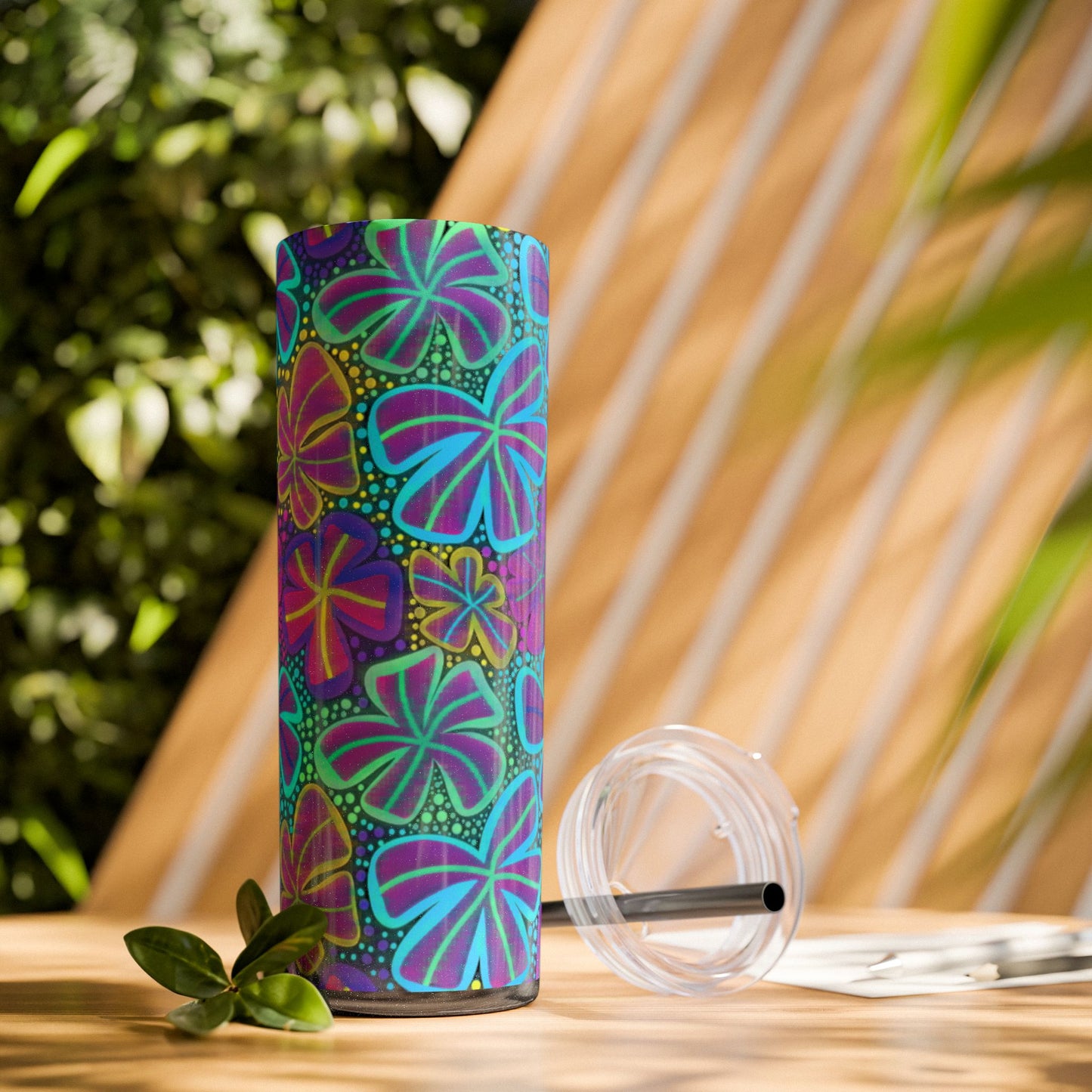 Pastel Butterfly Tumbler, 20oz Drinkware, Spring Decor, Cute Gift for Her, Eco-Friendly Cup, Floral Water Bottle
