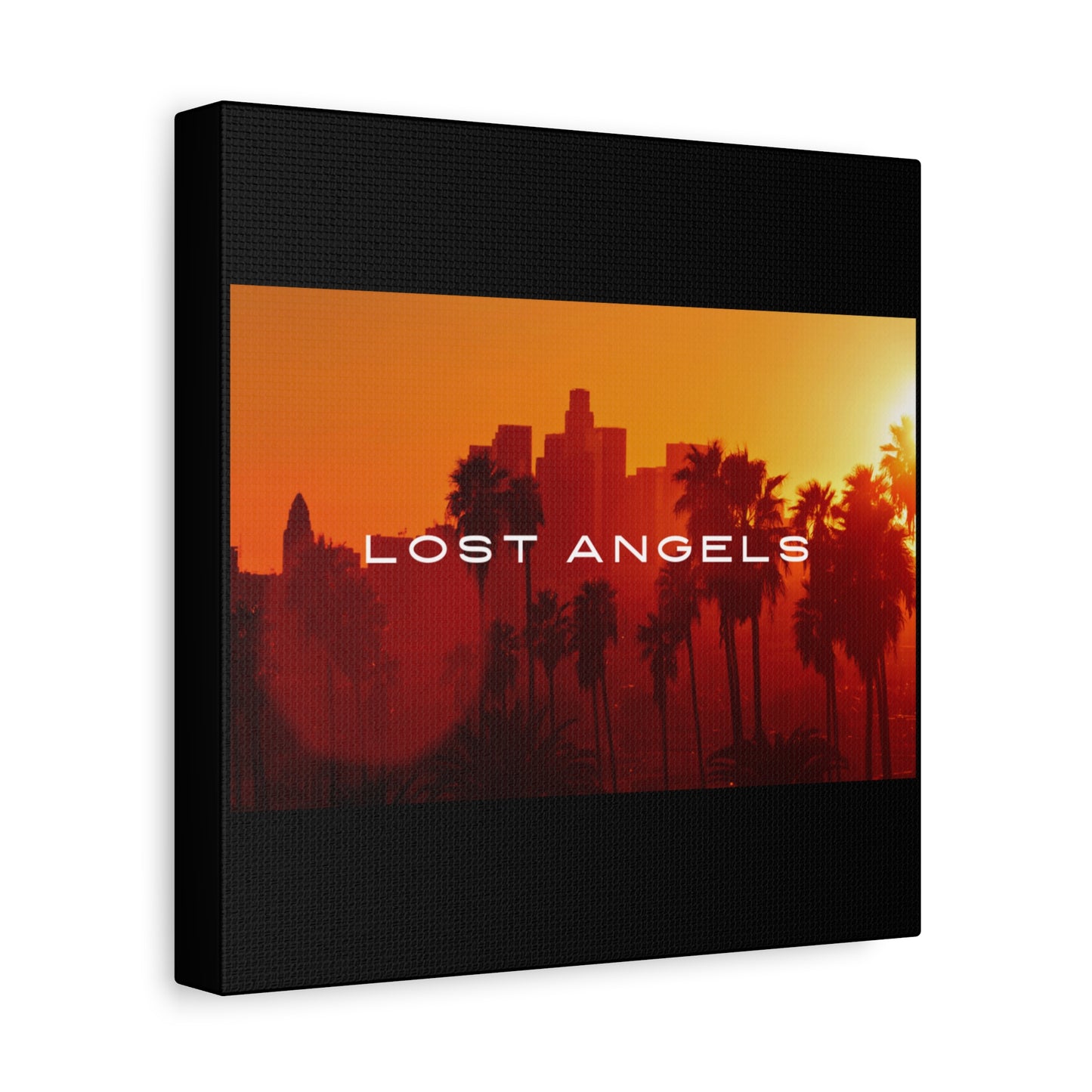 Lost Angels Wall Art Canvas | Sunset Cityscape Print, Home Decor, Gift for Art Lovers, Modern Living Room, California Vibe