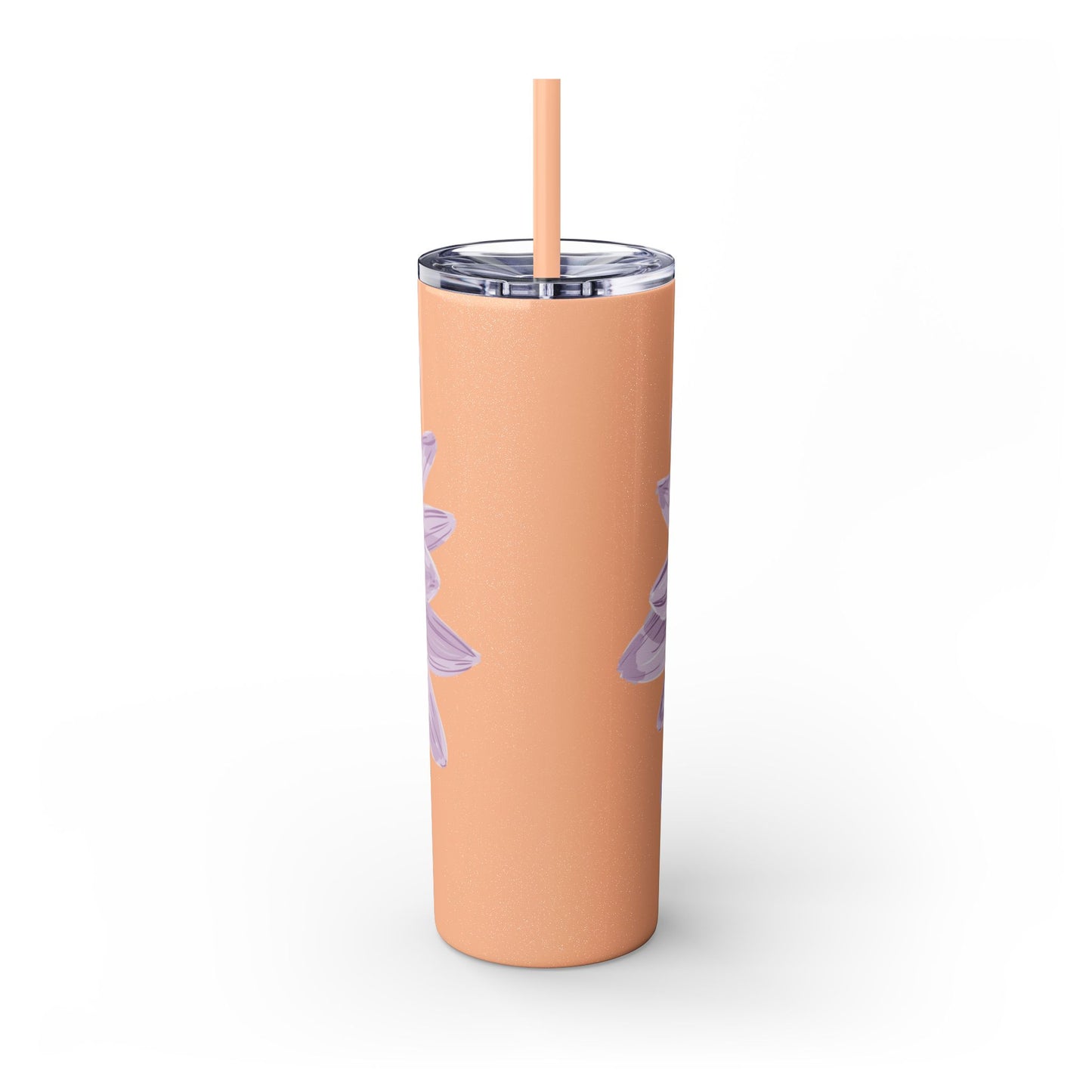 Floral Skinny Tumbler, 20oz - Stylish Drinkware for Home, Office, Gifts, Party Favors, Spring Decor