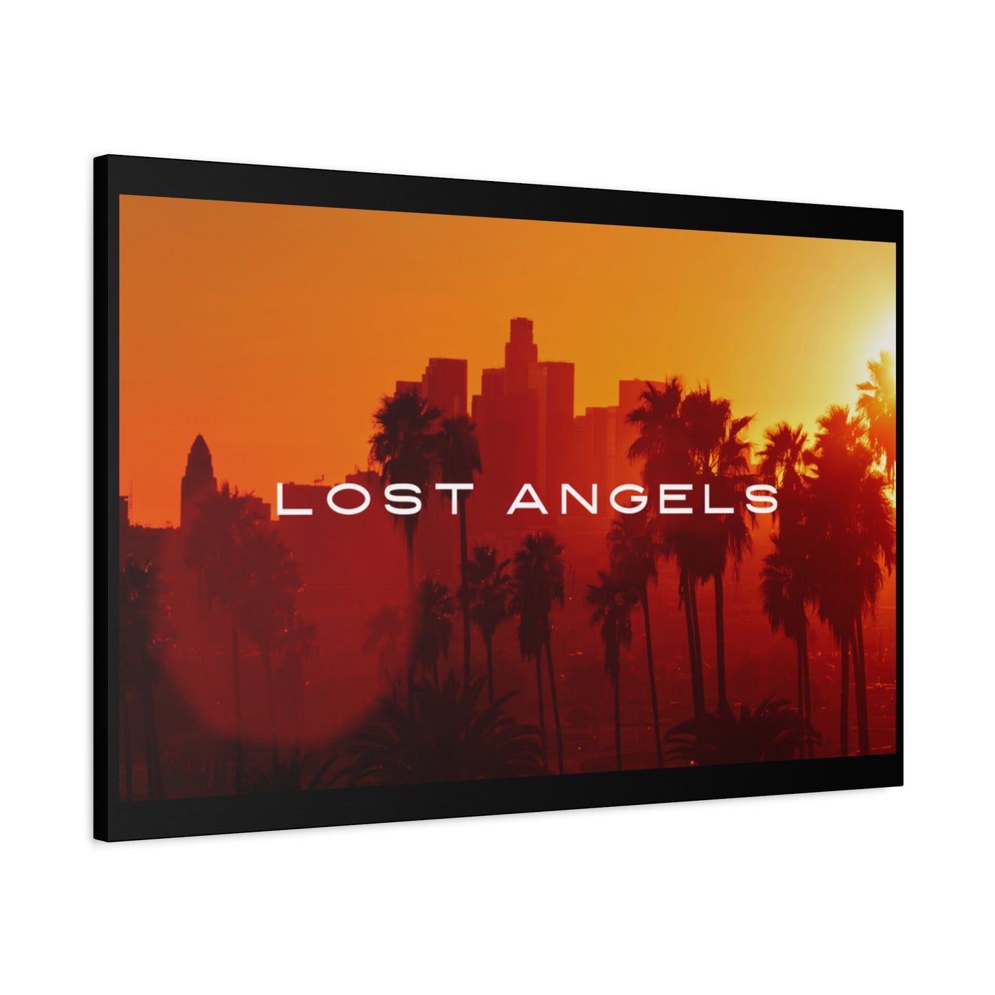 Lost Angels Wall Art Canvas | Sunset Cityscape Print, Home Decor, Gift for Art Lovers, Modern Living Room, California Vibe