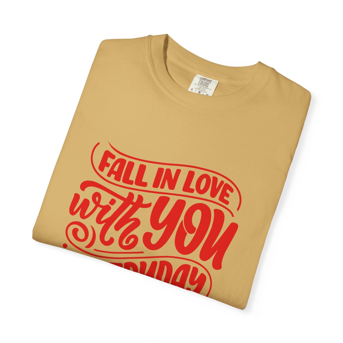 Fall in Love with YOU Quote T-shirt for Couples, Valentine's Day, Gifts for Him/Her, Casual Everyday Wear, Comfortable Unisex Tee
