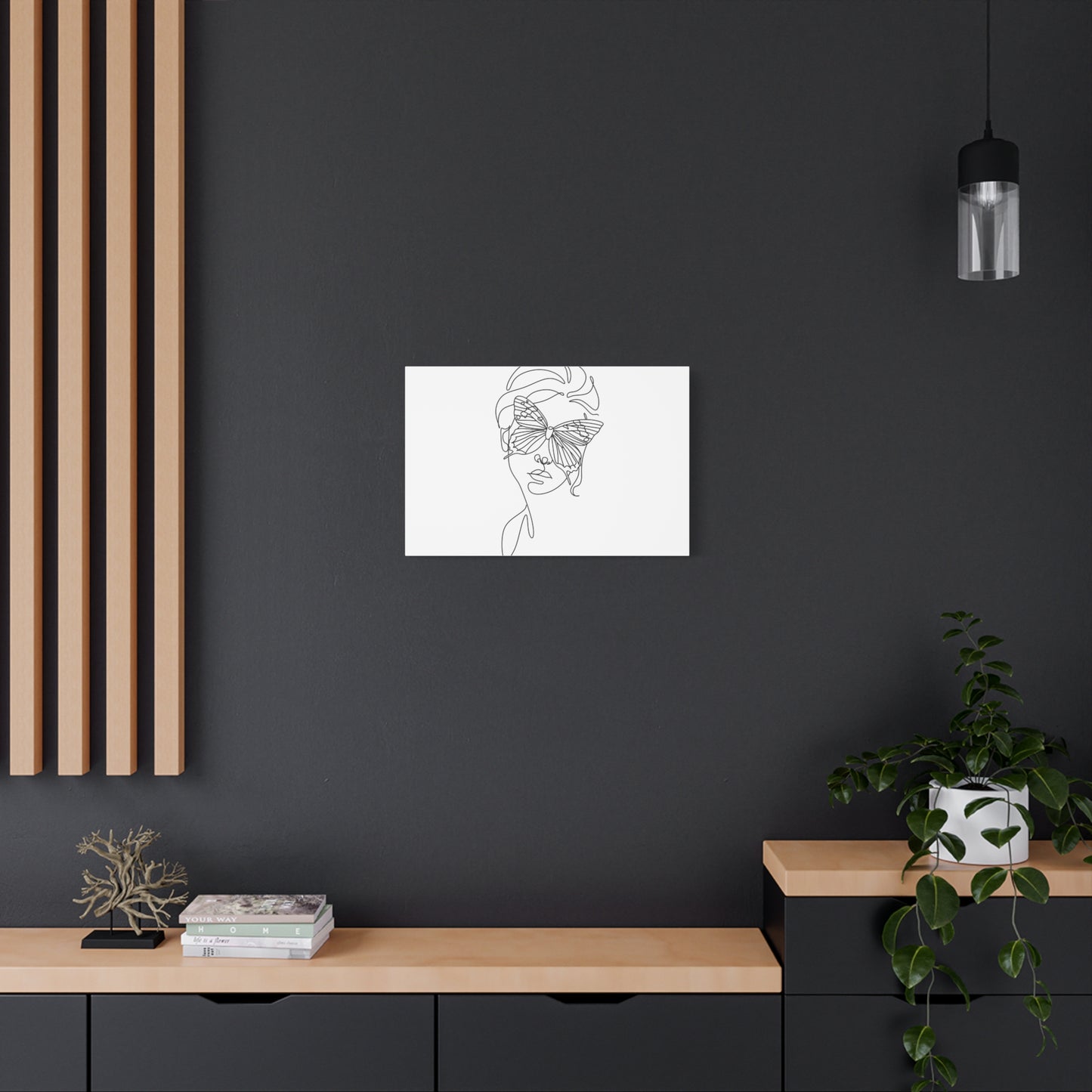 Minimalist Butterfly Canvas Art, Modern Home Decor, Gift for Nature Lovers, Wall Art for Women, Inspirational Wall Art