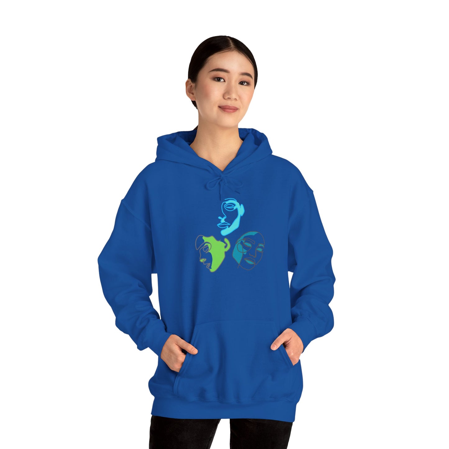 Whimsical Character Hoodie, Cozy Unisex Sweatshirt, Fun Gift for Friends, Casual Wear, Unique Art Design