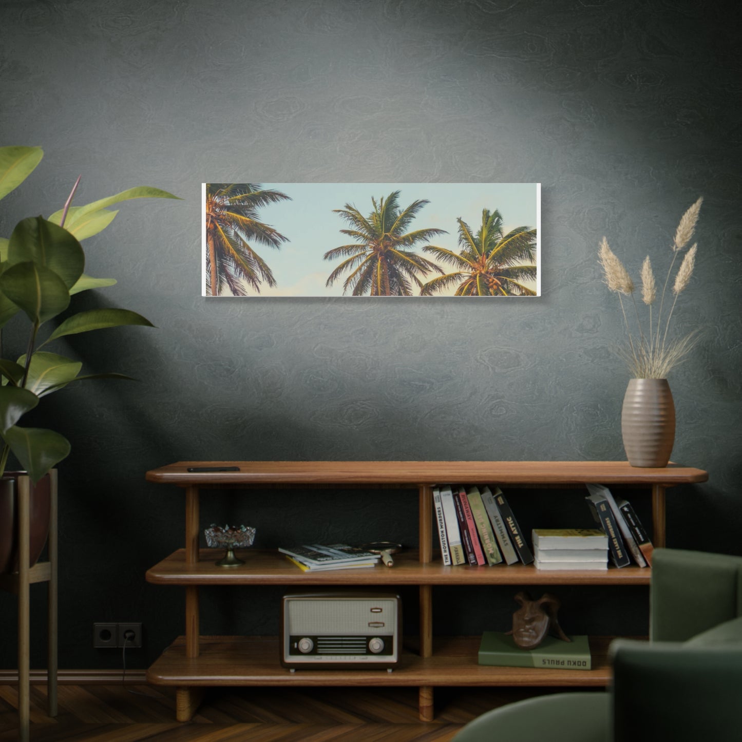 Tropical Palm Tree Canvas Print, City of Angeles Tropical Wall Art, Los Angeles Beach Decor, California Nature Photography, Home Decoration, Gift for Beach Lovers