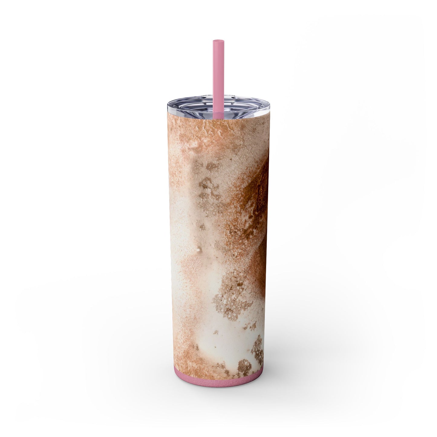 Stylish Marble Skinny Tumbler with Straw, Perfect for Gifts, Home Office, Summer, Mom's Day, Outdoor Adventures, Travel Mug