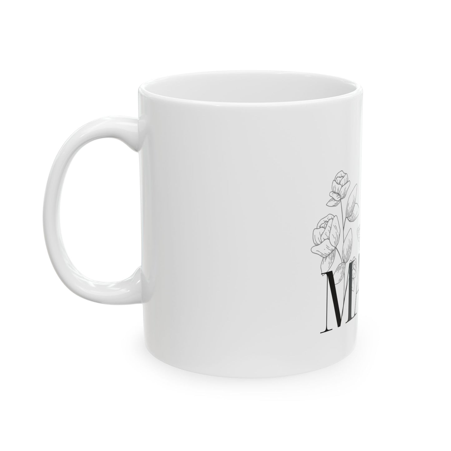 Floral Mama Ceramic Mug - Perfect Gift for Mother's Day, Mom's Birthday, Unique Kitchen Decor, Coffee Lover, Tea Time