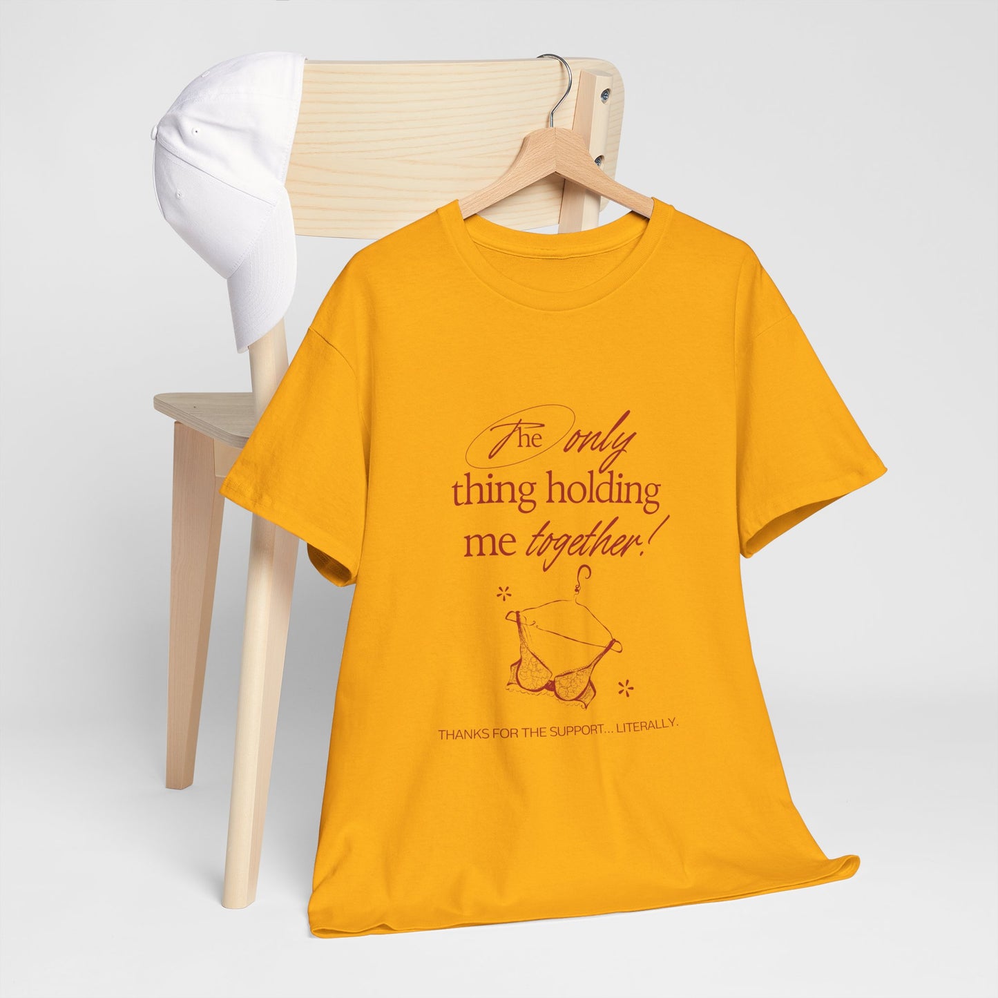 "Holding It Together" Unisex Heavy Cotton Tee: Funny Gift for Friends, Family, Self-Care, Casual Wear, Humor Shirts, Gift for Her