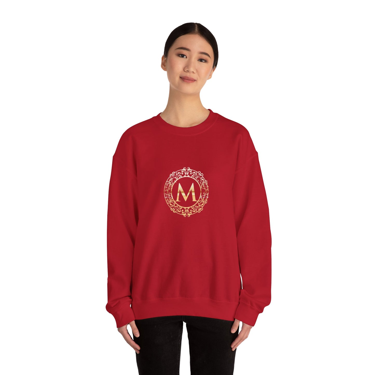 M LOGO - Mia Pruitt Monogrammed Heavy Blend Crewneck Sweatshirt