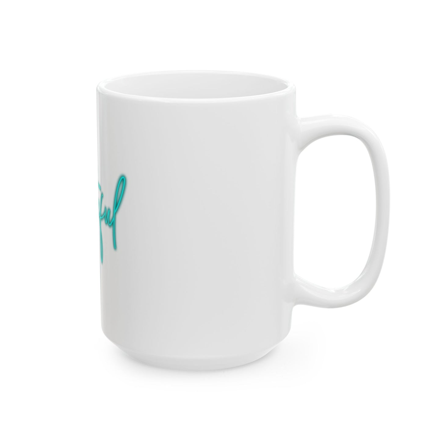 Grateful Ceramic Mug - Perfect Gift for Coffee Lovers, Inspirational Drinkware, Home Office Decor, Self-Care Reminder, Housewarming Gift