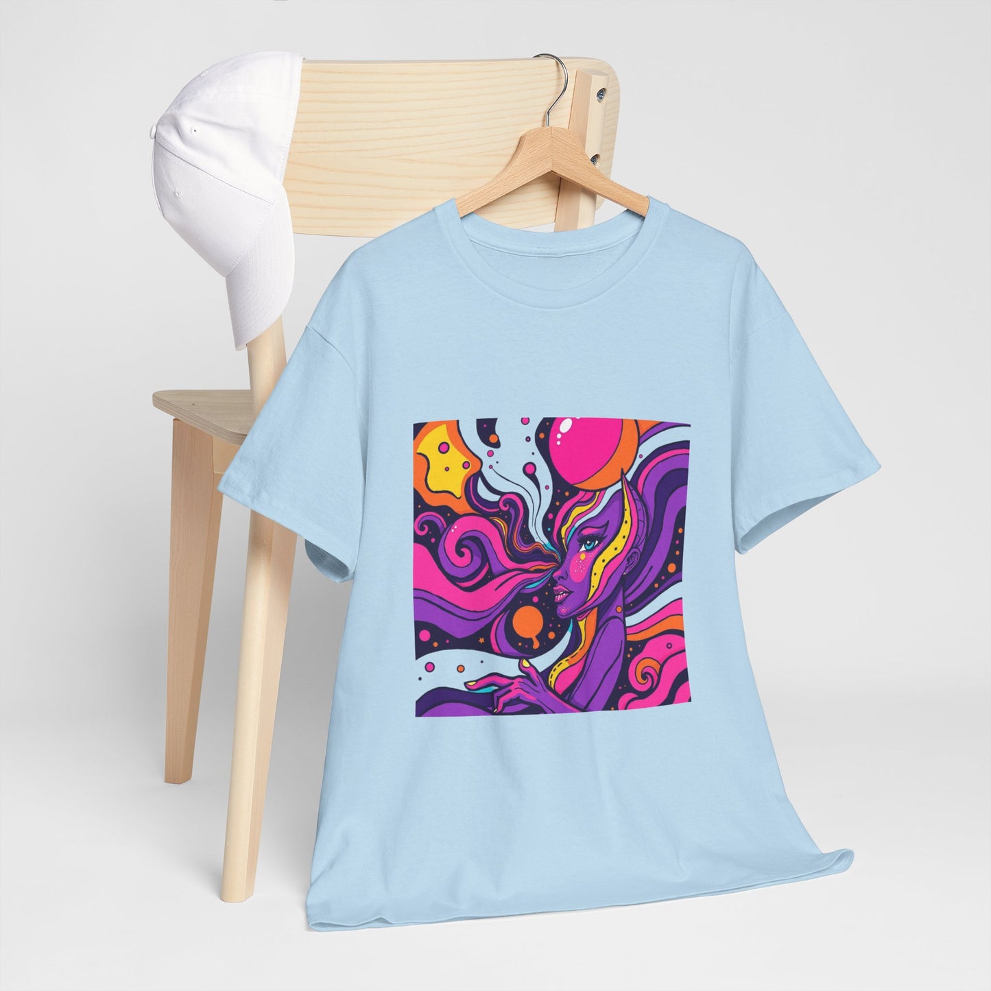 Vibrant Psychedelic Art Tee, Bohemian Graphic T-Shirt, Unisex Cotton Tee, Fashionable Casual Wear, Perfect Gift for Art Lovers
