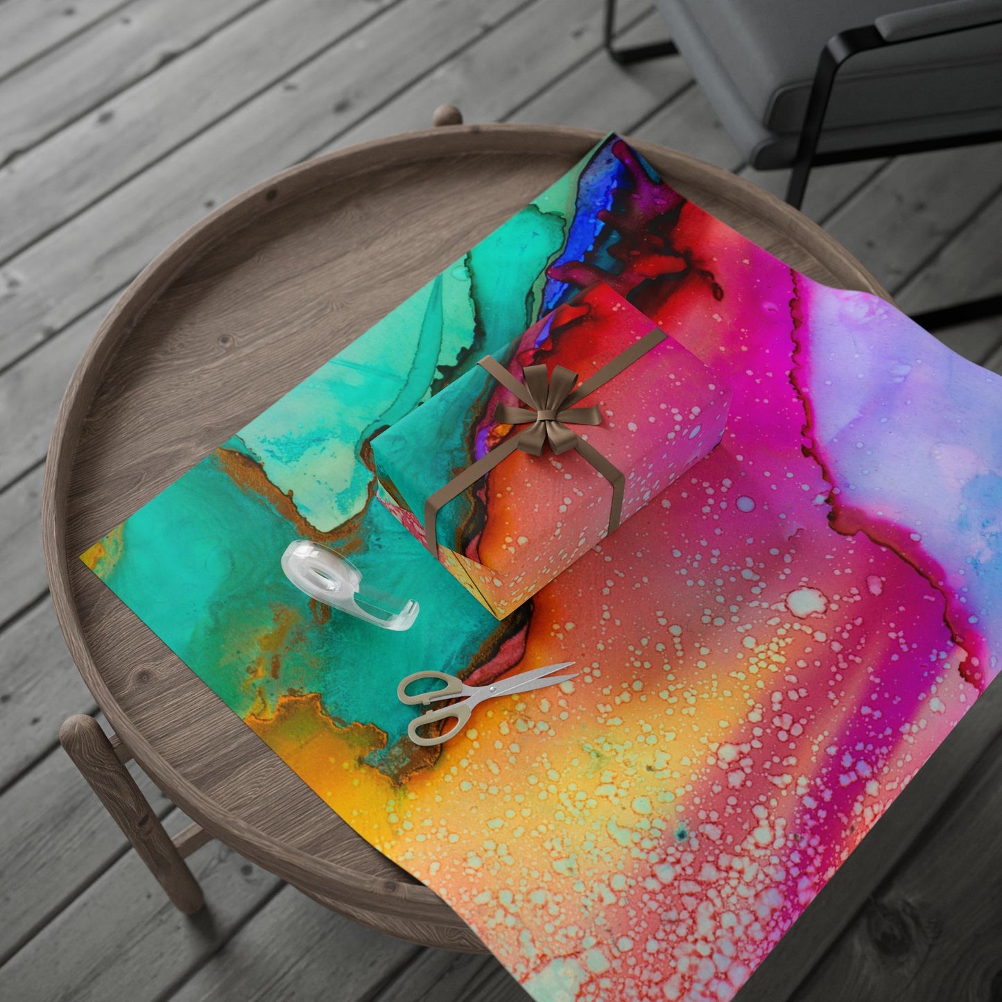Vibrant Abstract Wrapping Paper | Colorful Gift Wrap for Parties, Birthdays, Weddings, Holidays, Creative Packaging