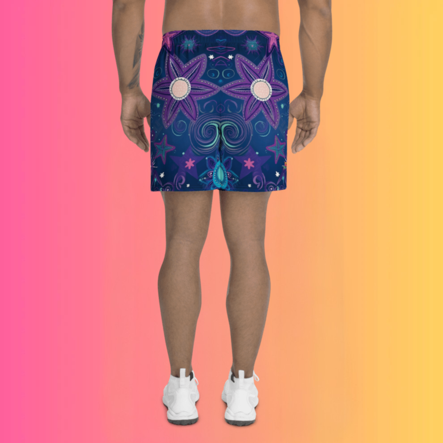 Space Unisex Athletic Long Shorts for EDM Rave Festivals