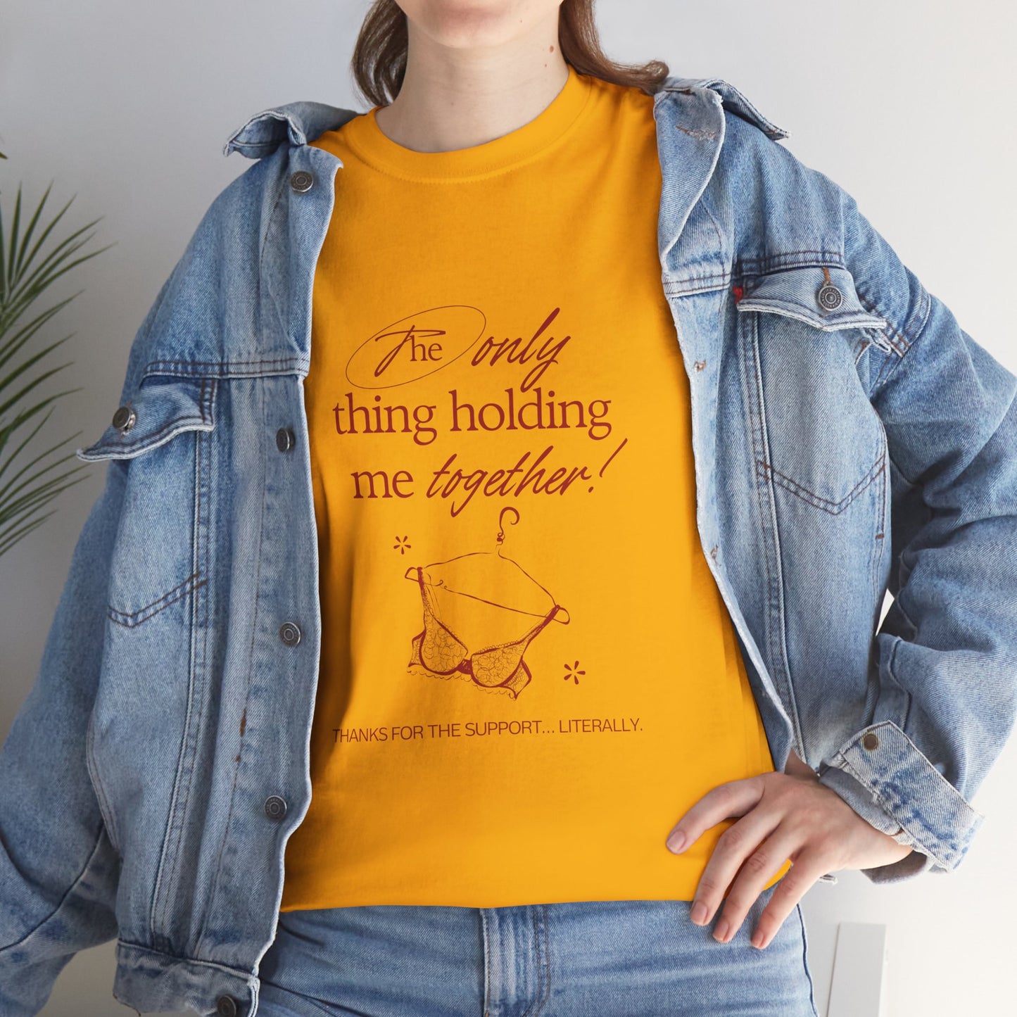 "Holding It Together" Unisex Heavy Cotton Tee: Funny Gift for Friends, Family, Self-Care, Casual Wear, Humor Shirts, Gift for Her