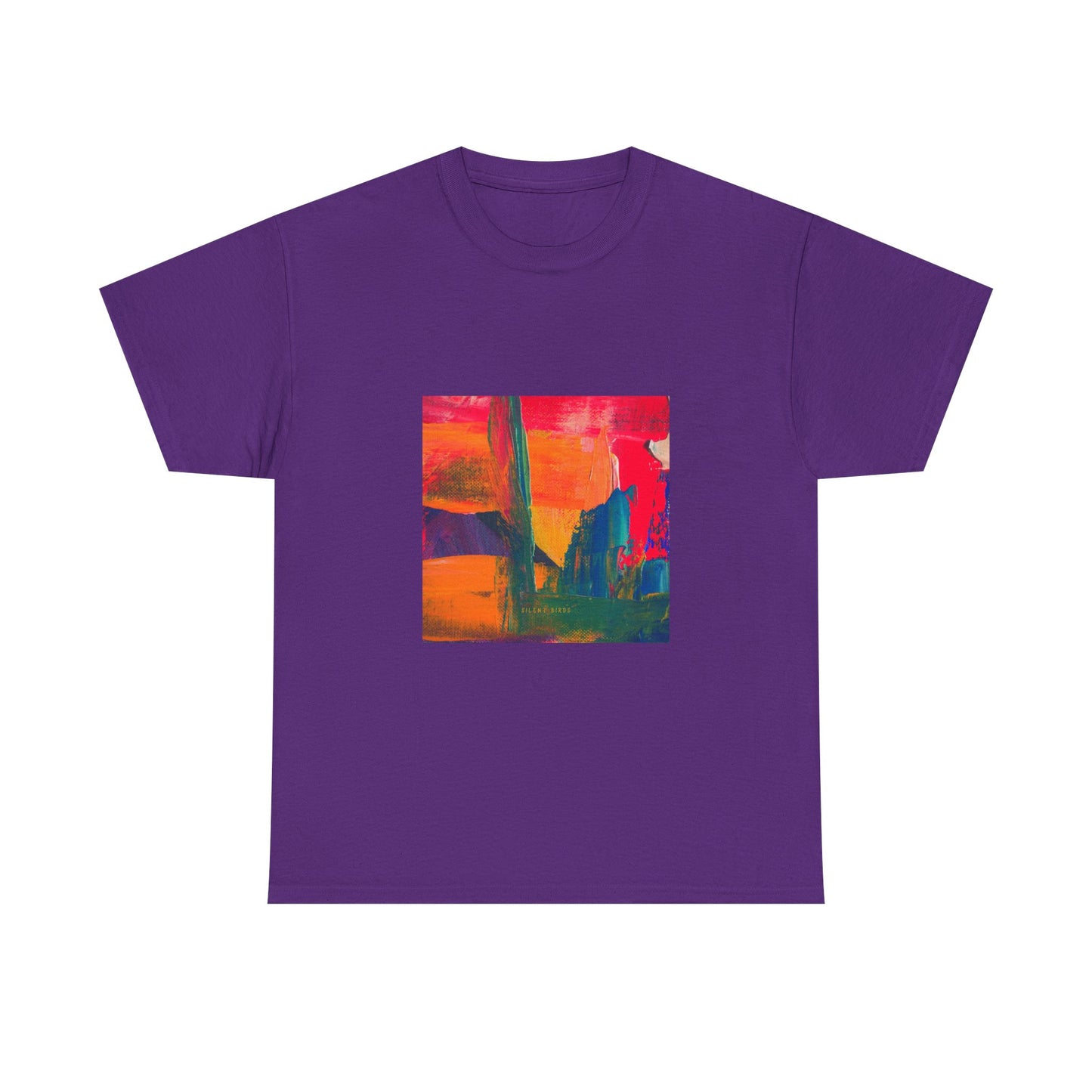 Vibrant Art Bird of Paradise Painting Tee for Creative Souls, Unisex Heavy Cotton T-Shirt, Artistic Gift