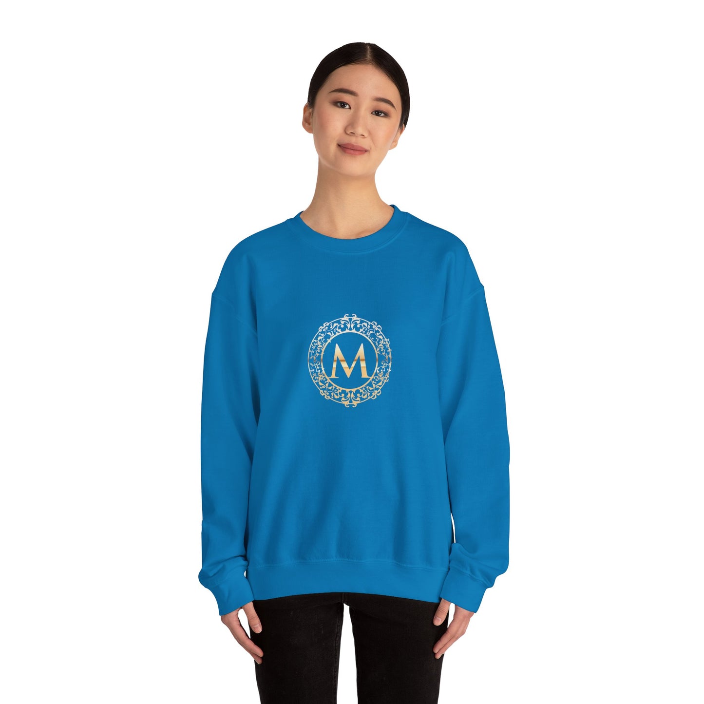 M LOGO - Mia Pruitt Monogrammed Heavy Blend Crewneck Sweatshirt
