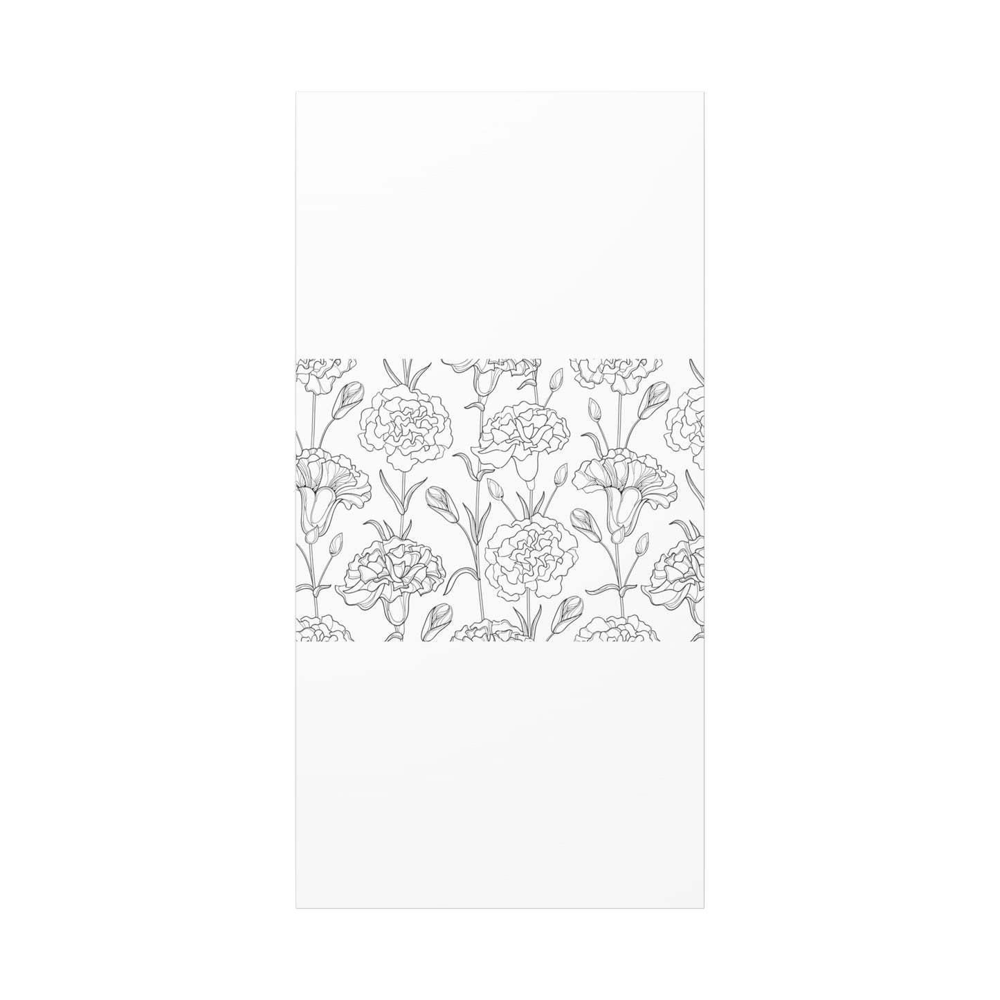 Floral Canvas Art, Stretched Wall Decor, Home Gift, Botanical Print, Modern Design, Matte Finish