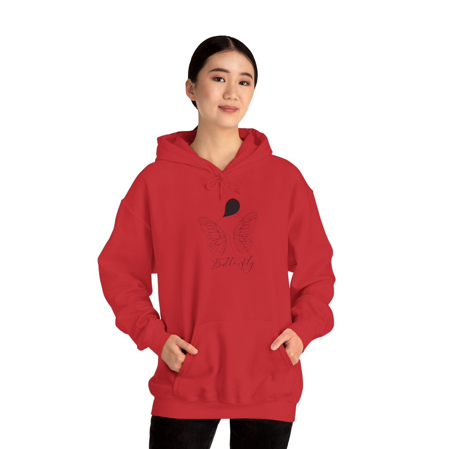Butterfly Love Unisex Hoodie, Cozy Sweatshirt for Everyday Comfort, Gift for Nature Lovers, Butterfly Apparel for Spring