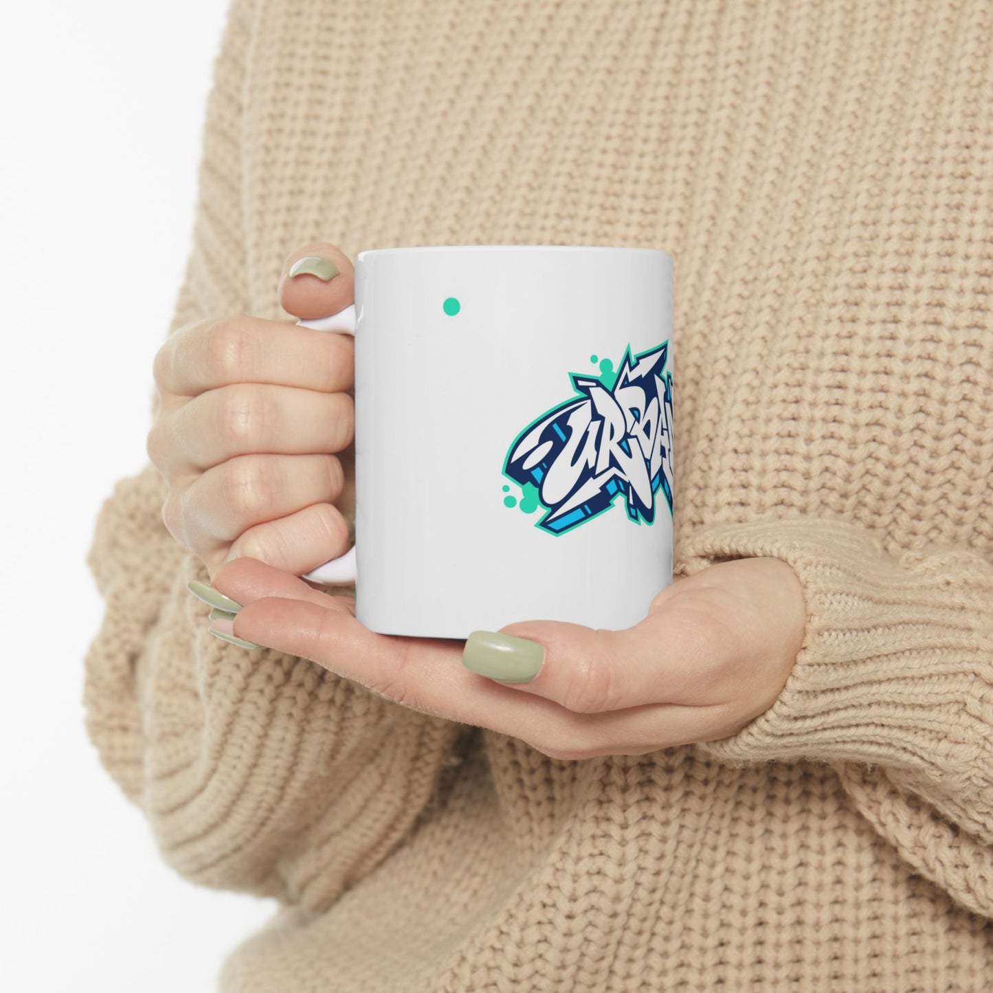 Urban Graffiti Ceramic Mug - Unique Coffee Cup, Gift for Street Art Lovers, Hip Hop Decor, Custom Drinkware, Modern Home Accessory