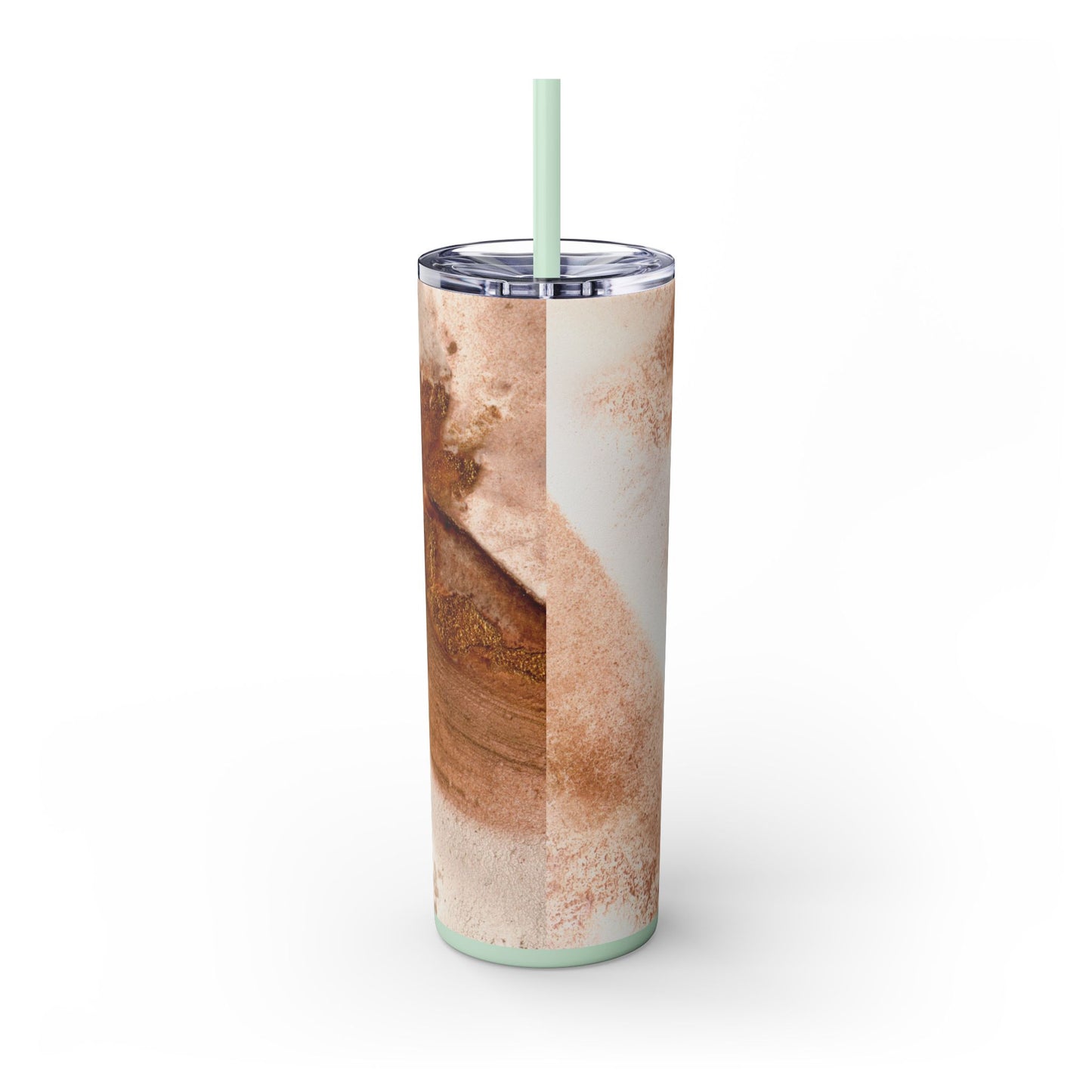 Stylish Marble Skinny Tumbler with Straw, Perfect for Gifts, Home Office, Summer, Mom's Day, Outdoor Adventures, Travel Mug
