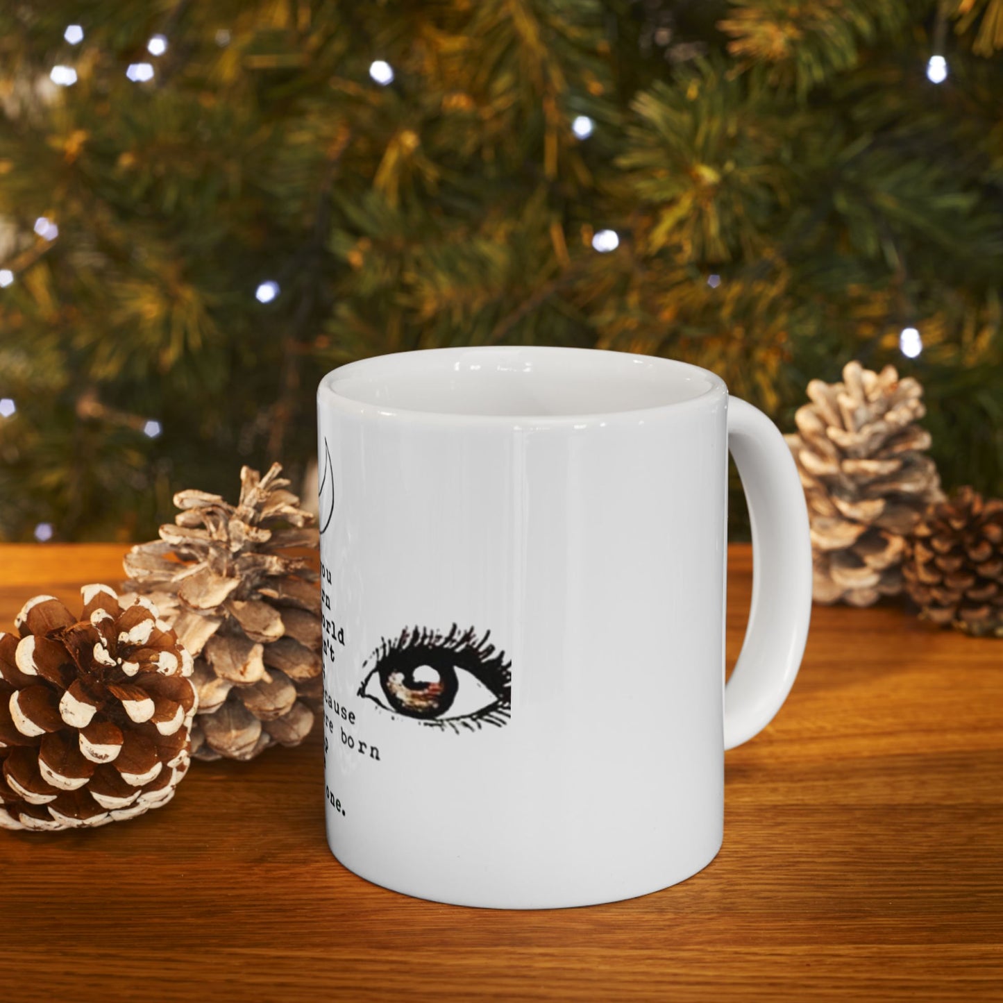 Inspirational Quotes Ceramic Mug, Born to Stand Out Motivational Coffee Cup, Unique Gift for Creatives, 11oz & 15oz Sizes, Perfect for Home or Office