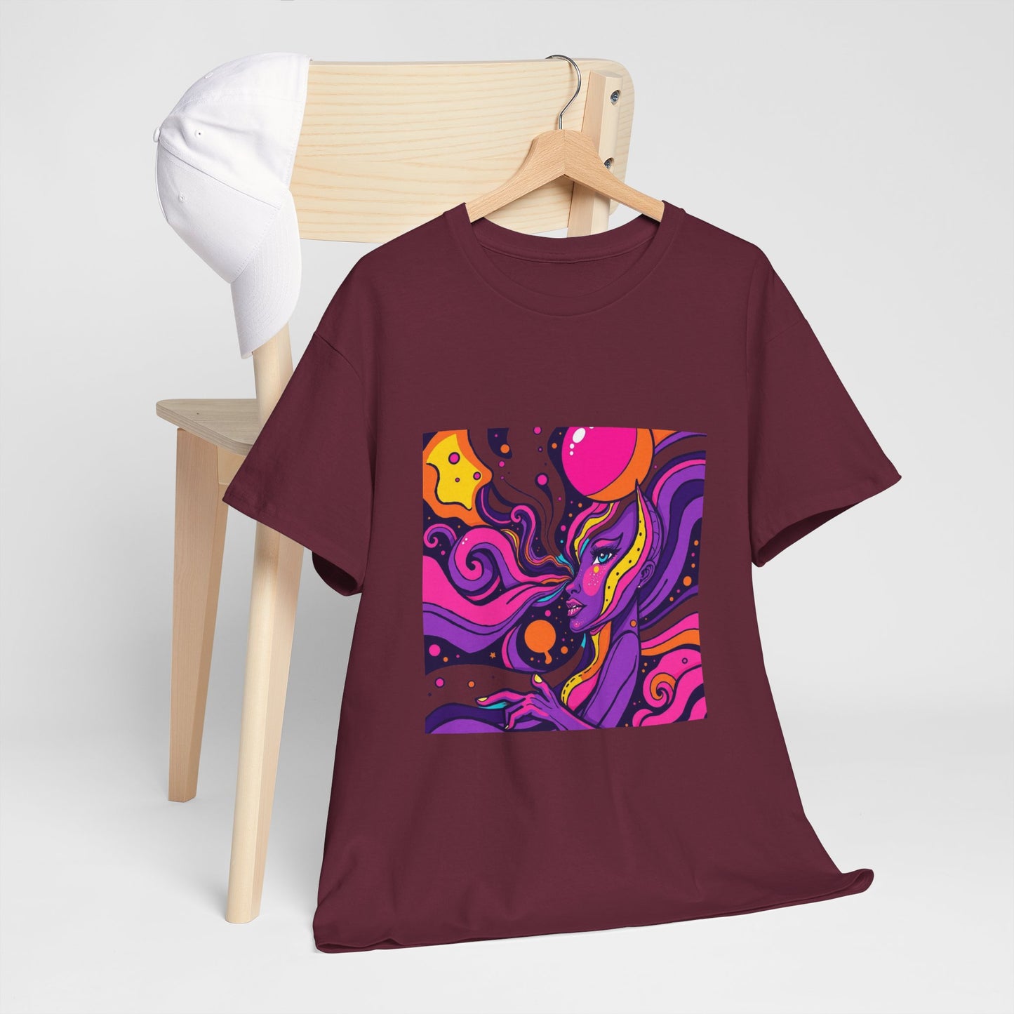 Vibrant Psychedelic Art Tee, Bohemian Graphic T-Shirt, Unisex Cotton Tee, Fashionable Casual Wear, Perfect Gift for Art Lovers