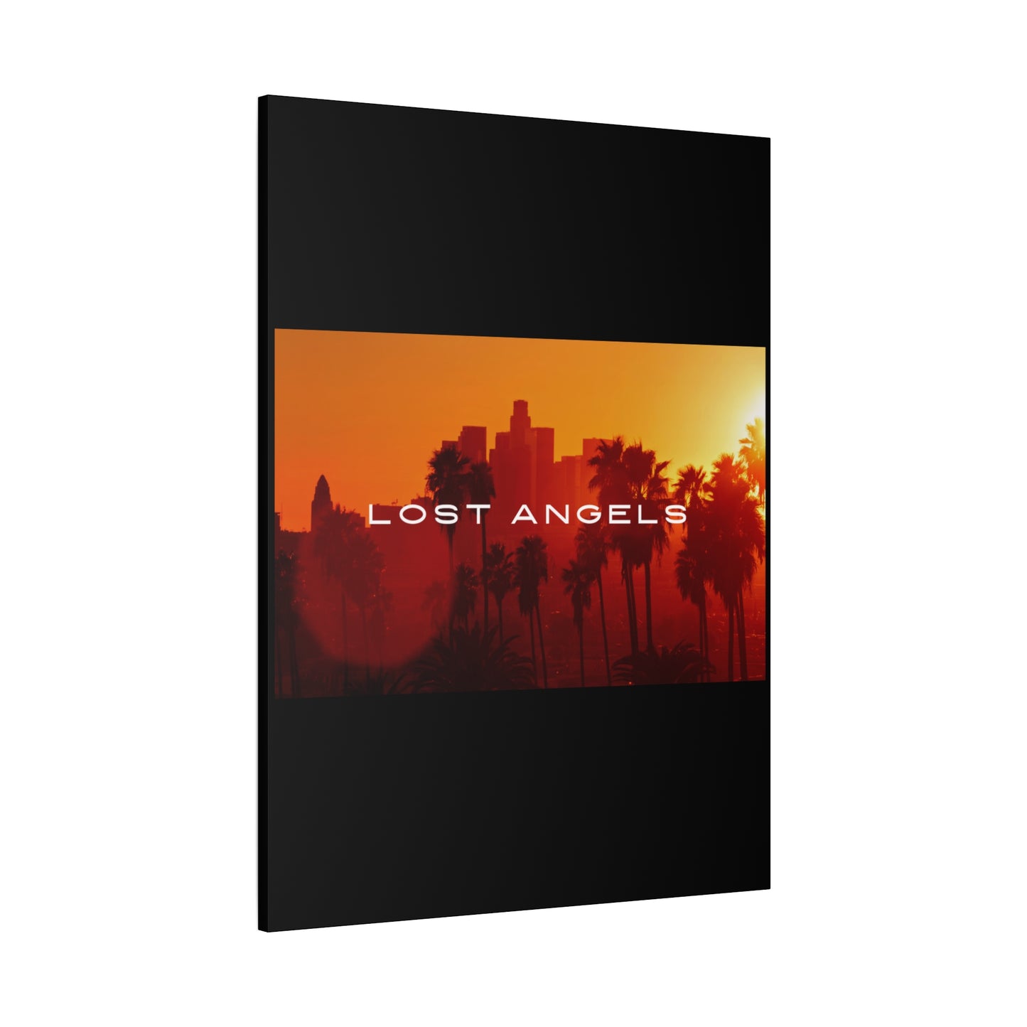 Lost Angels Wall Art Canvas | Sunset Cityscape Print, Home Decor, Gift for Art Lovers, Modern Living Room, California Vibe
