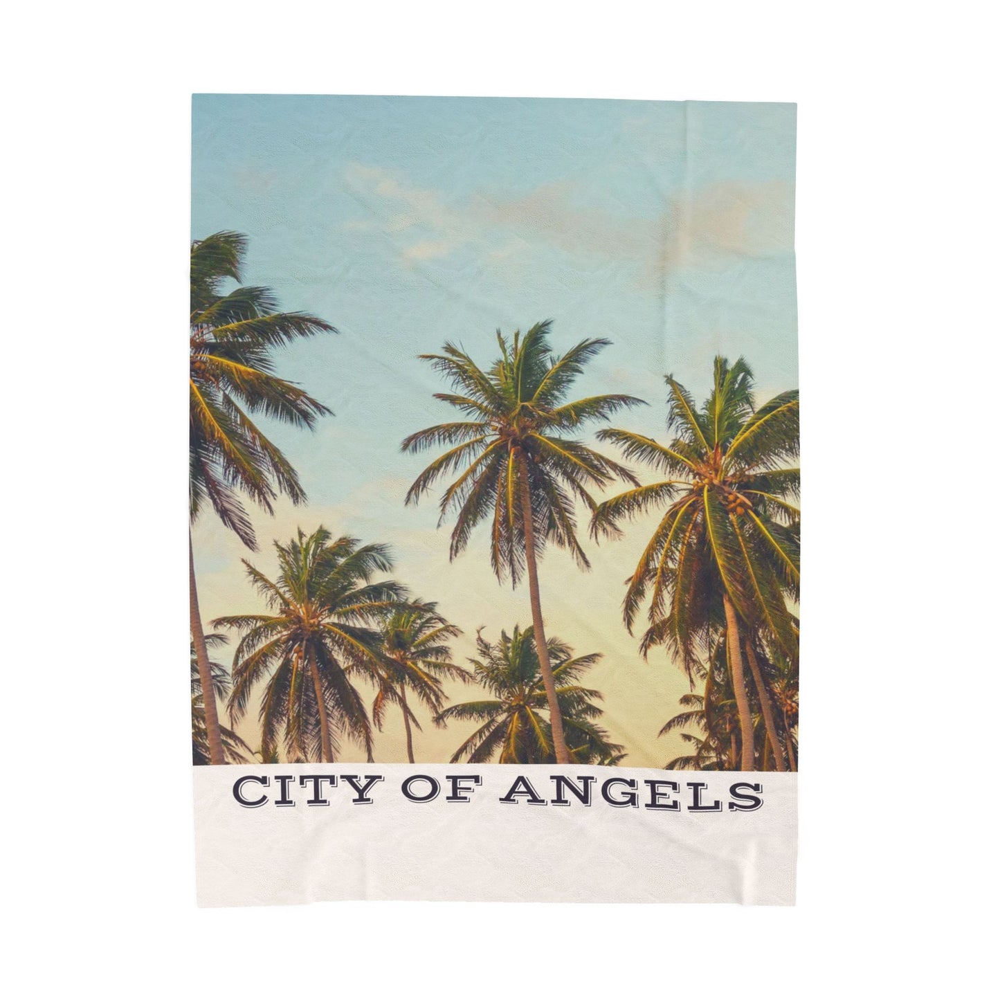 Cozy City of Angels Velveteen Plush Blanket, Soft Throw for Home, Beach Blanket, Travel Companion, Gift for Friends