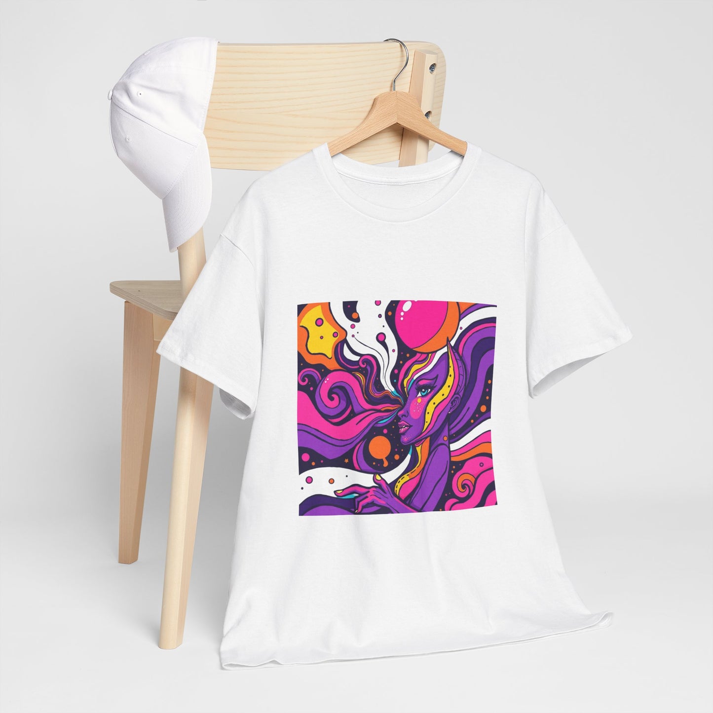 Vibrant Psychedelic Art Tee, Bohemian Graphic T-Shirt, Unisex Cotton Tee, Fashionable Casual Wear, Perfect Gift for Art Lovers