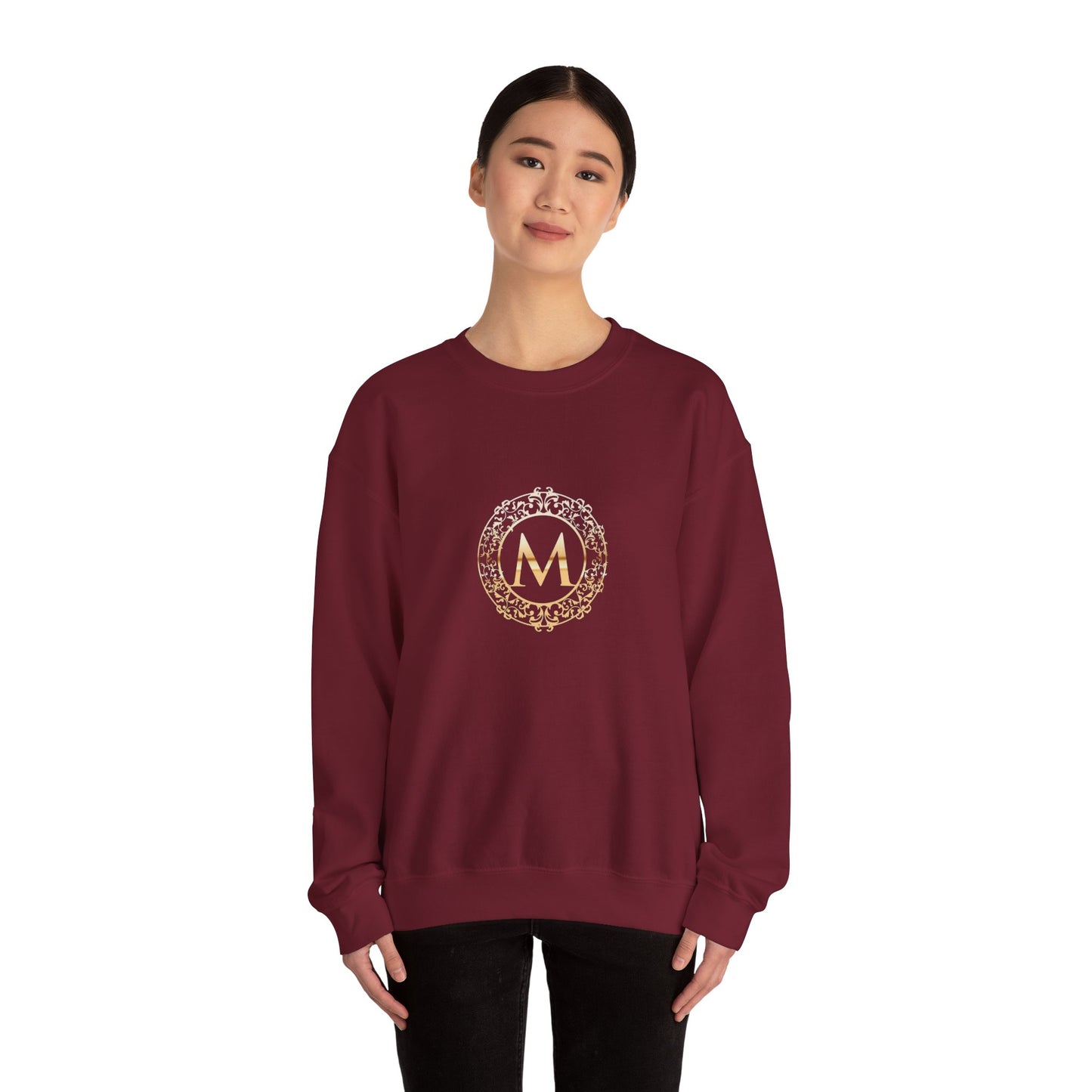 M LOGO - Mia Pruitt Monogrammed Heavy Blend Crewneck Sweatshirt