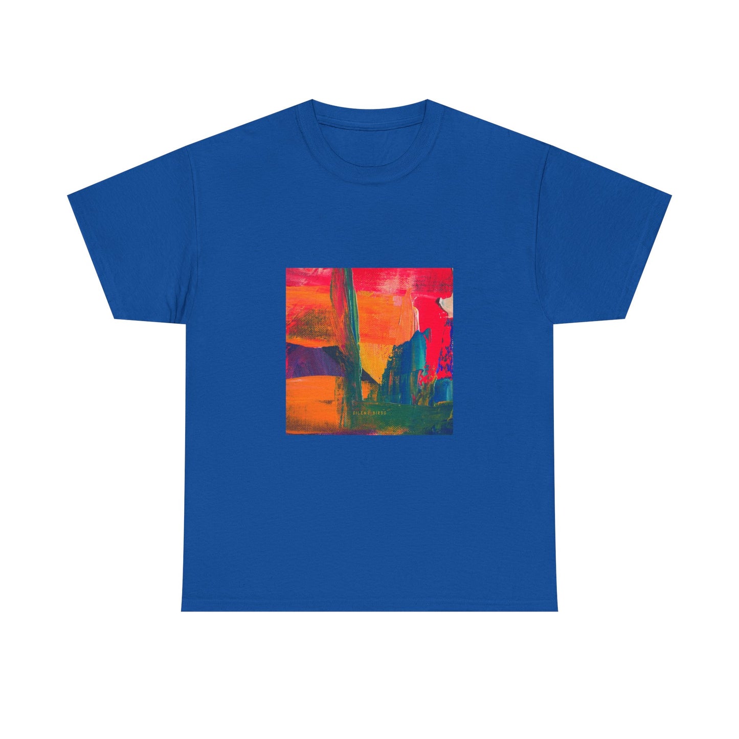 Vibrant Art Bird of Paradise Painting Tee for Creative Souls, Unisex Heavy Cotton T-Shirt, Artistic Gift