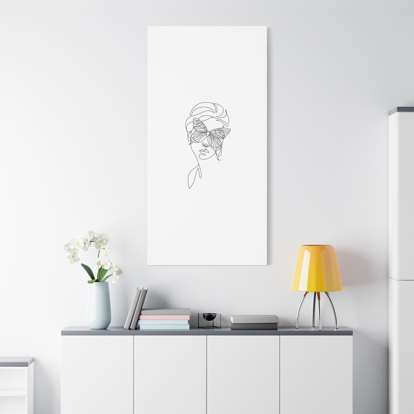 Minimalist Butterfly Canvas Art, Modern Home Decor, Gift for Nature Lovers, Wall Art for Women, Inspirational Wall Art